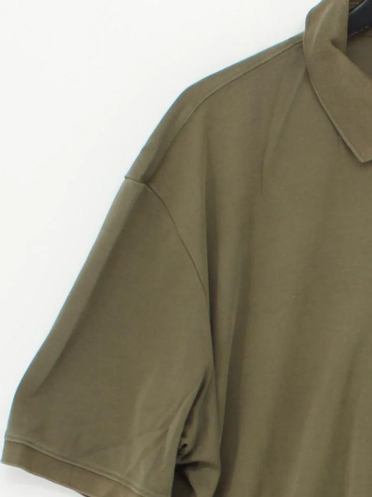 Lands End Men's Polo XXL Green Cotton with Elastane Basic - Image 4