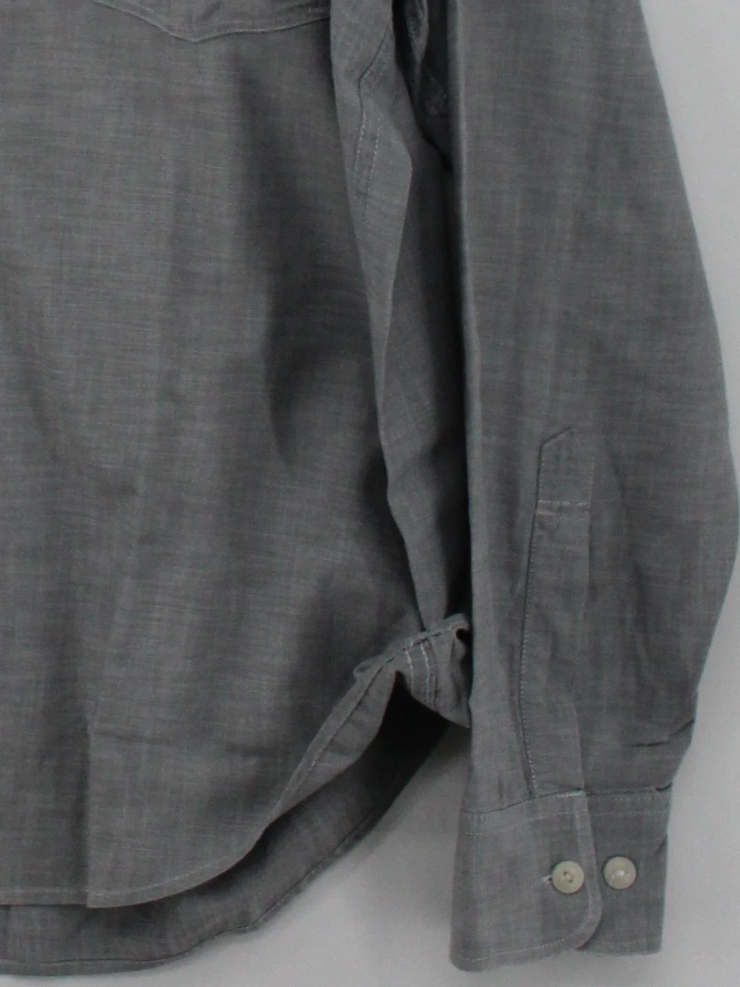 Lands End Men's Shirt L Grey 100% Cotton Basic - Image 4