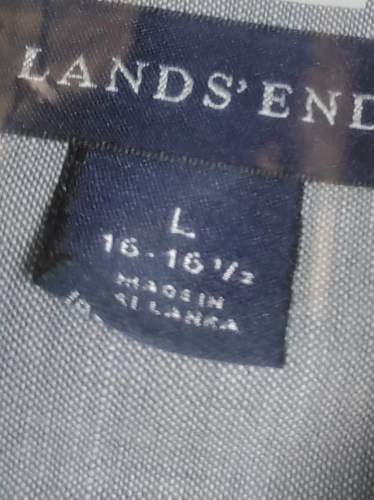 Lands End Men's Shirt L Grey 100% Cotton Basic - Image 5