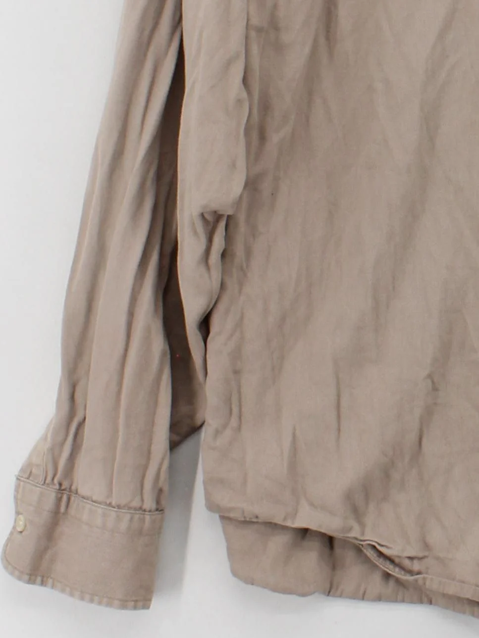Lands End Men's Shirt L Tan 100% Cotton Basic - Image 4