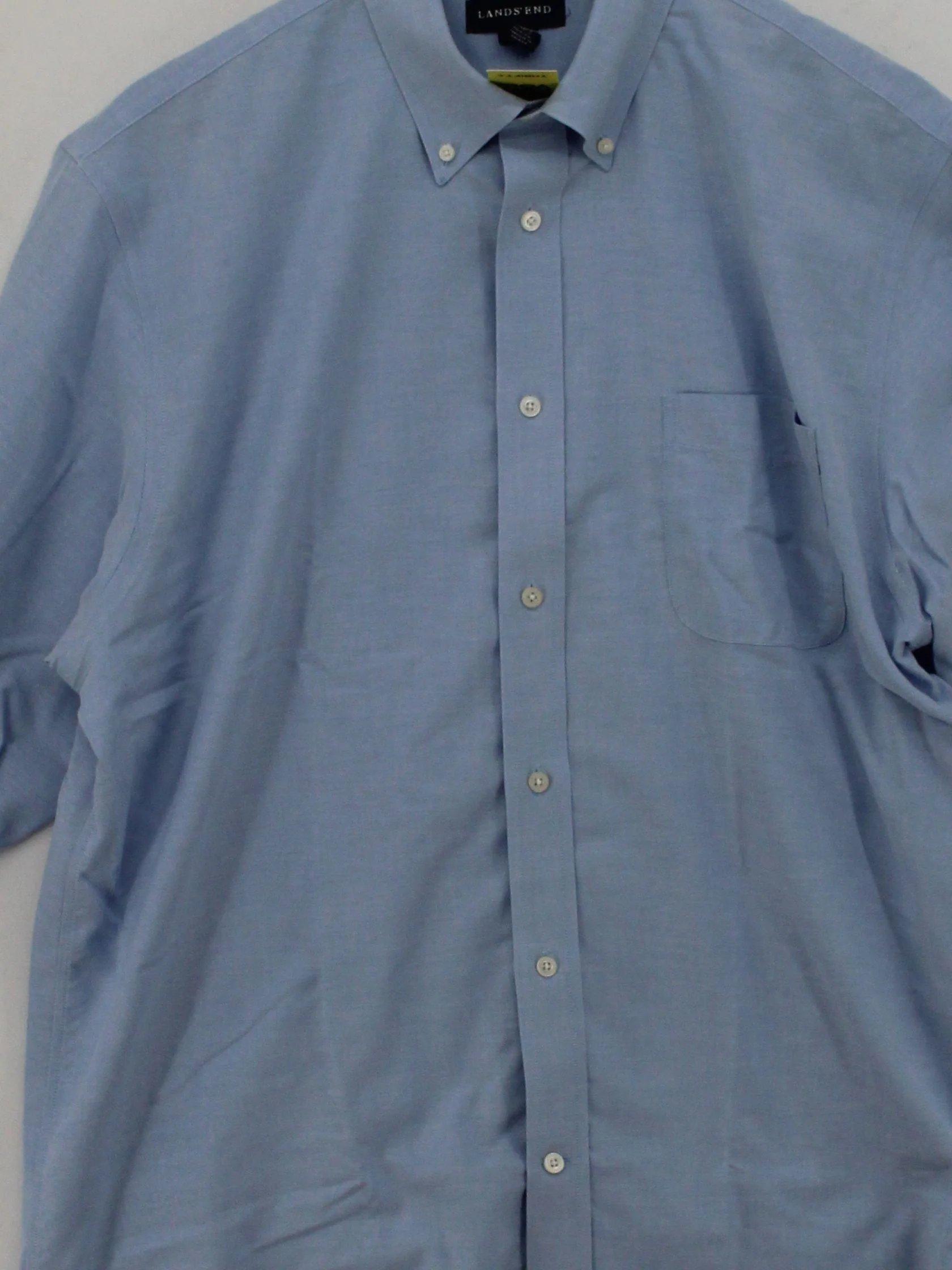 Lands End Men's Shirt M Blue 100% Cotton Basic - Image 3