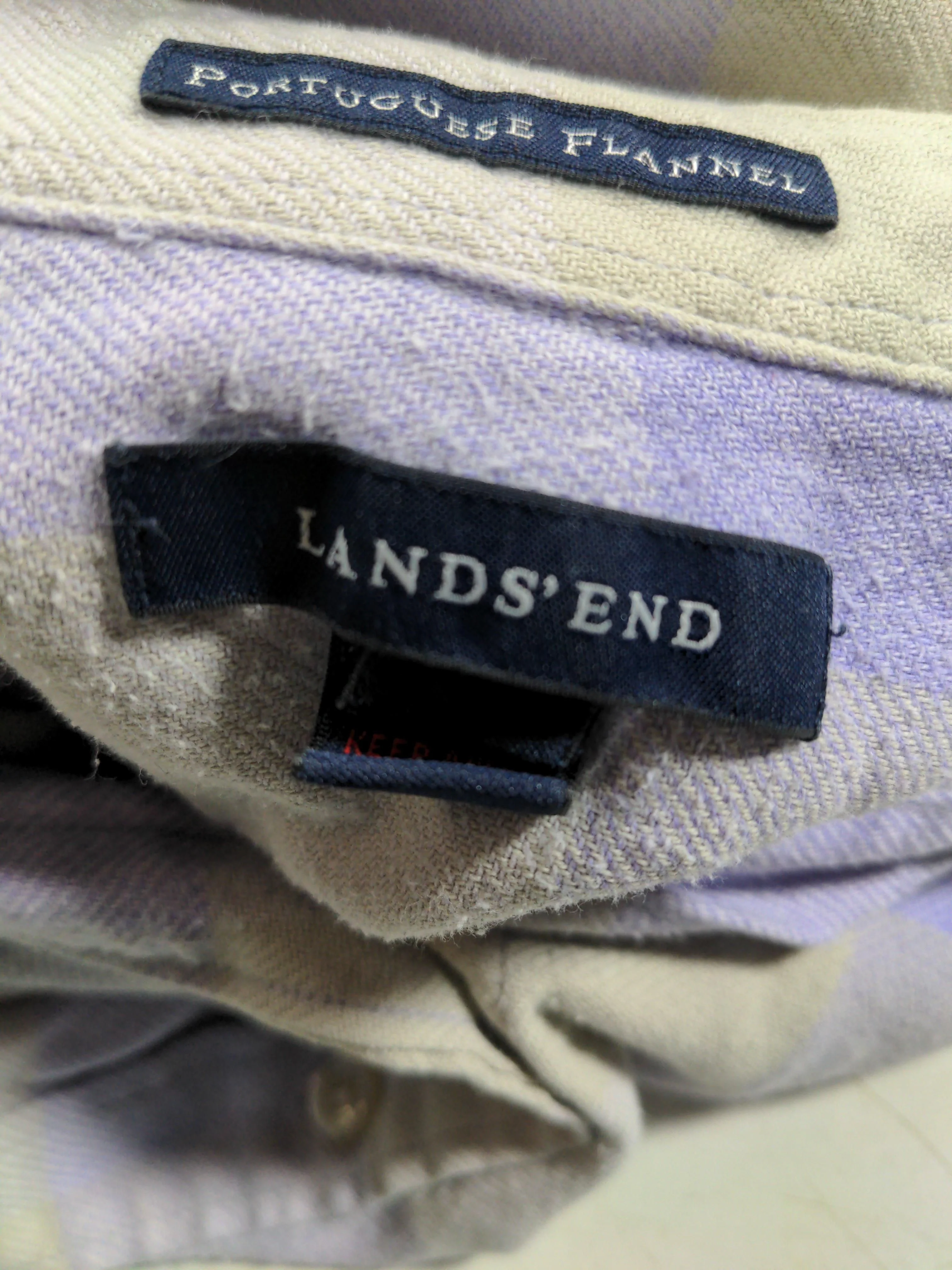 Lands End Men's Shirt M Multi Checkered 100% Cotton Basic - Image 6