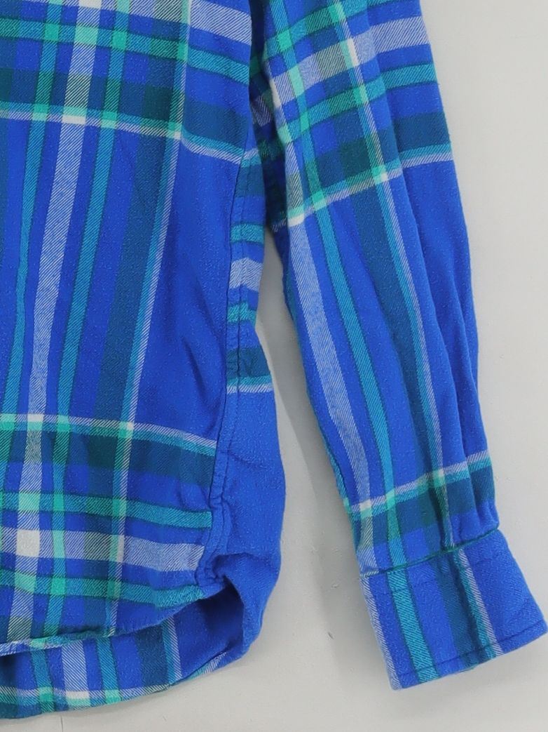 Lands End Men's Shirt S Blue Checkered 100% Cotton Basic - Image 4