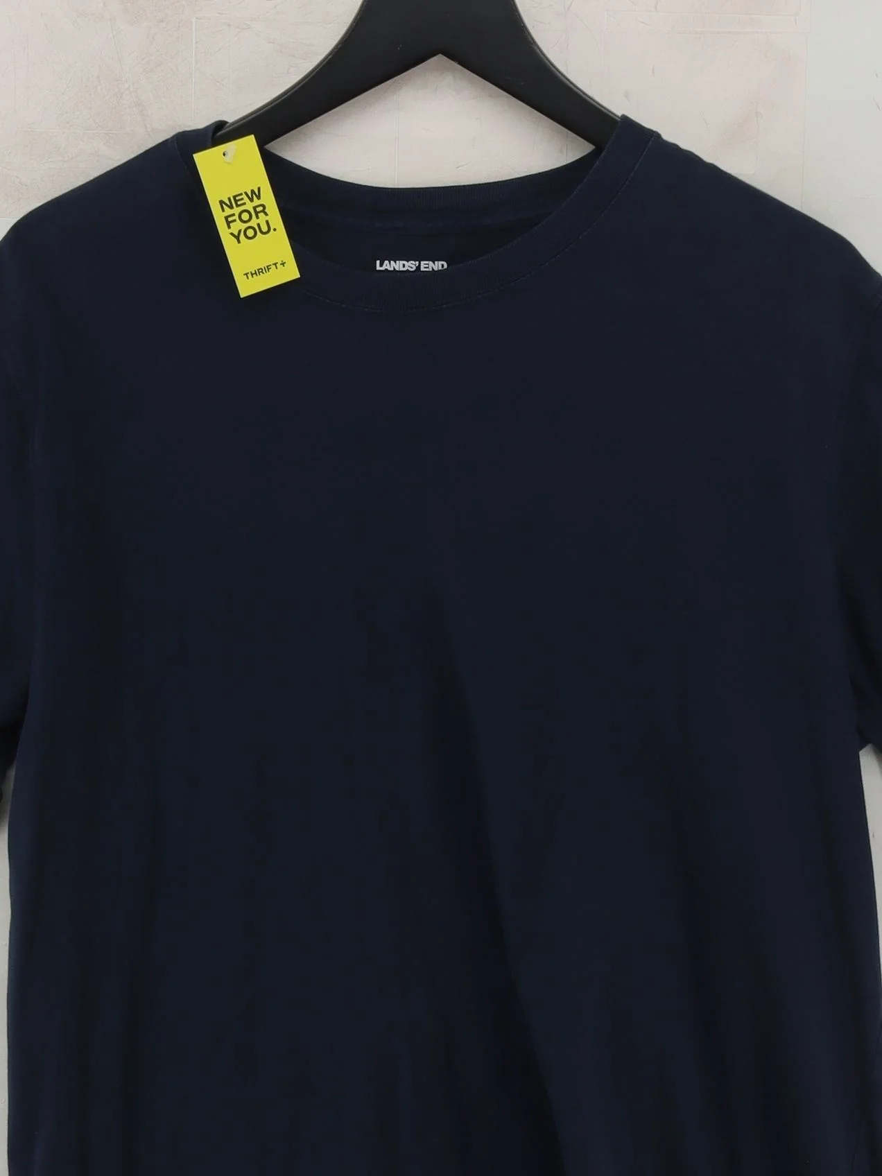 Lands End Men's T-Shirt L Blue 100% Cotton Basic - Image 3