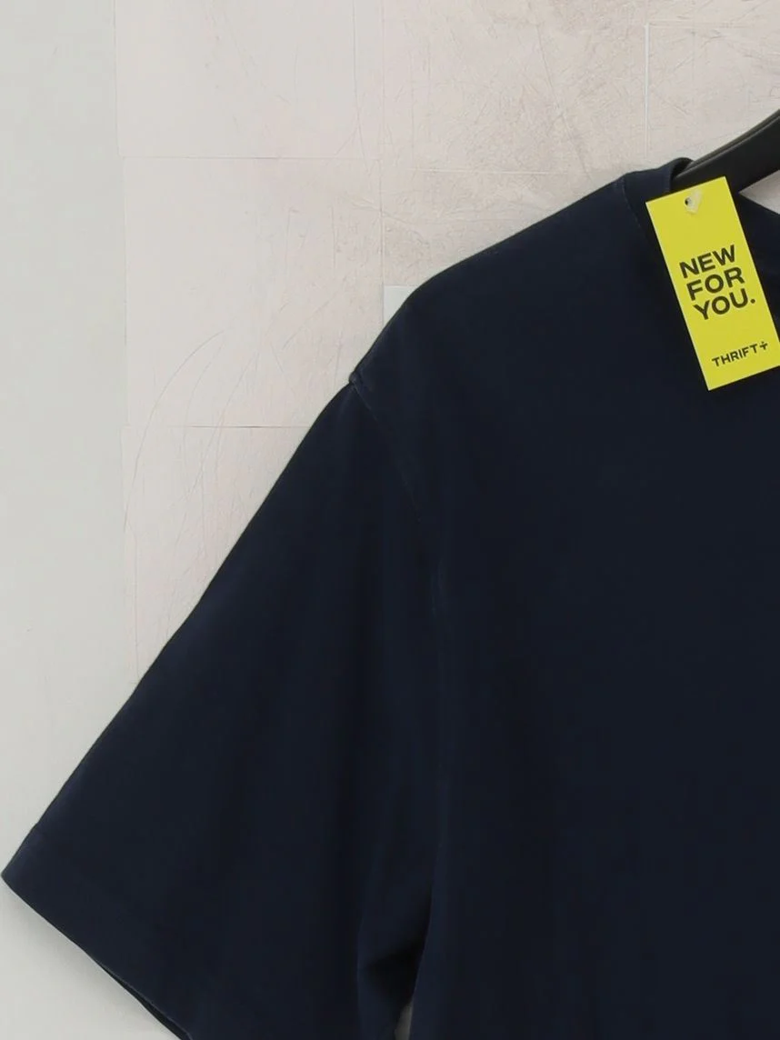 Lands End Men's T-Shirt L Blue 100% Cotton Basic - Image 4
