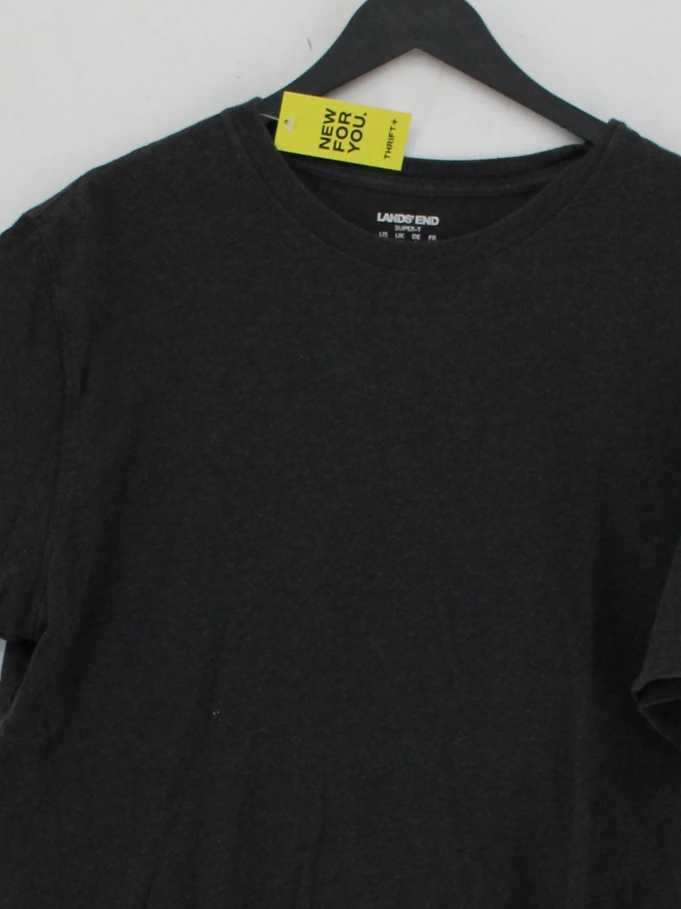 Lands End Men's T-Shirt L Grey 100% Cotton Basic - Image 3
