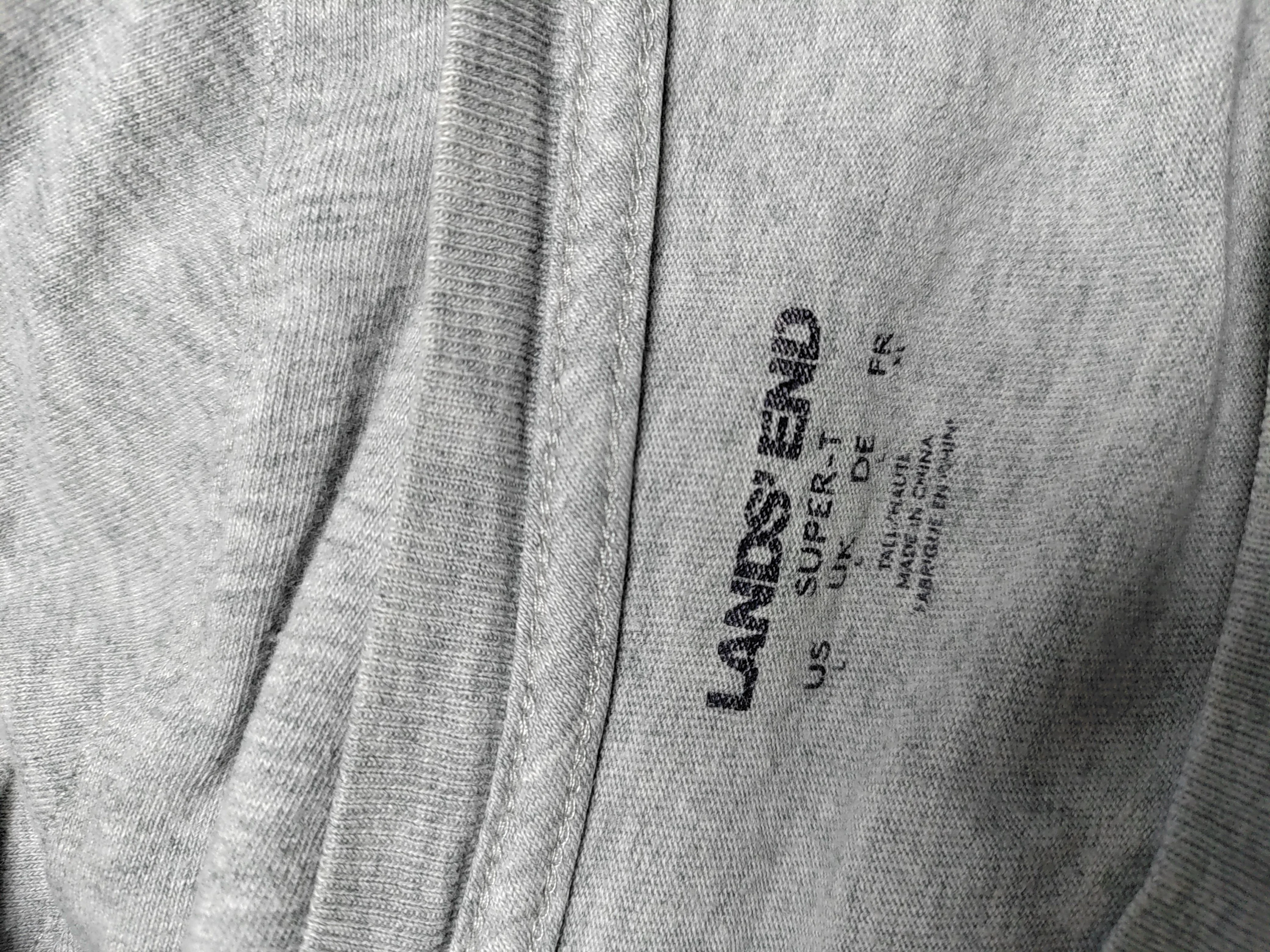 Lands End Men's T-Shirt L Grey 100% Cotton Basic - Image 5