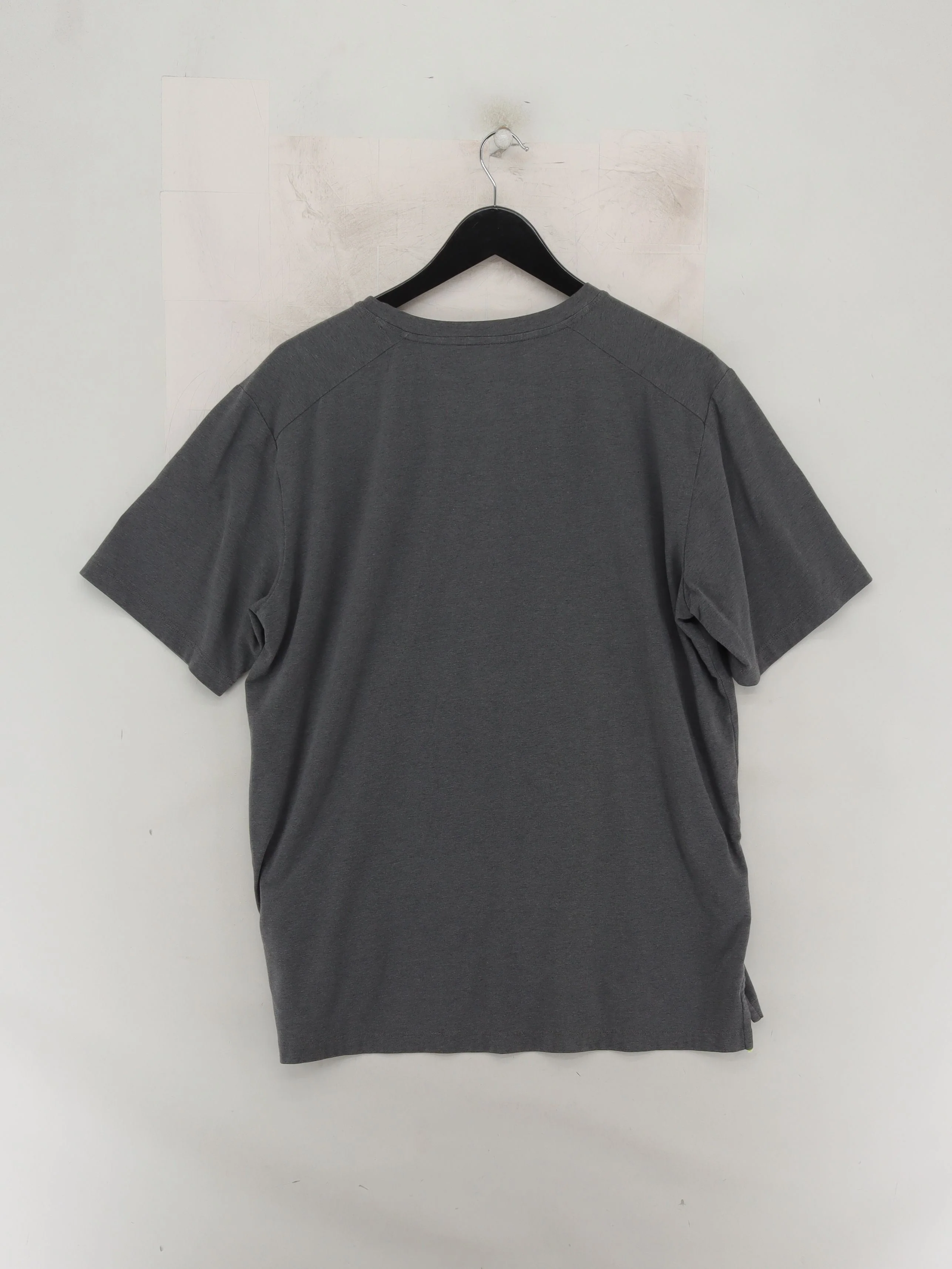 Lands End Men's T-Shirt L Grey Cotton with Polyester, Elastane Basic - Image 2