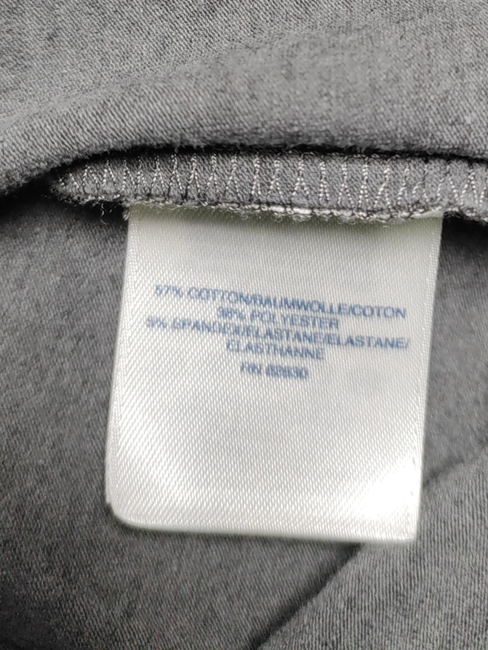 Lands End Men's T-Shirt L Grey Cotton with Polyester, Elastane Basic - Image 6