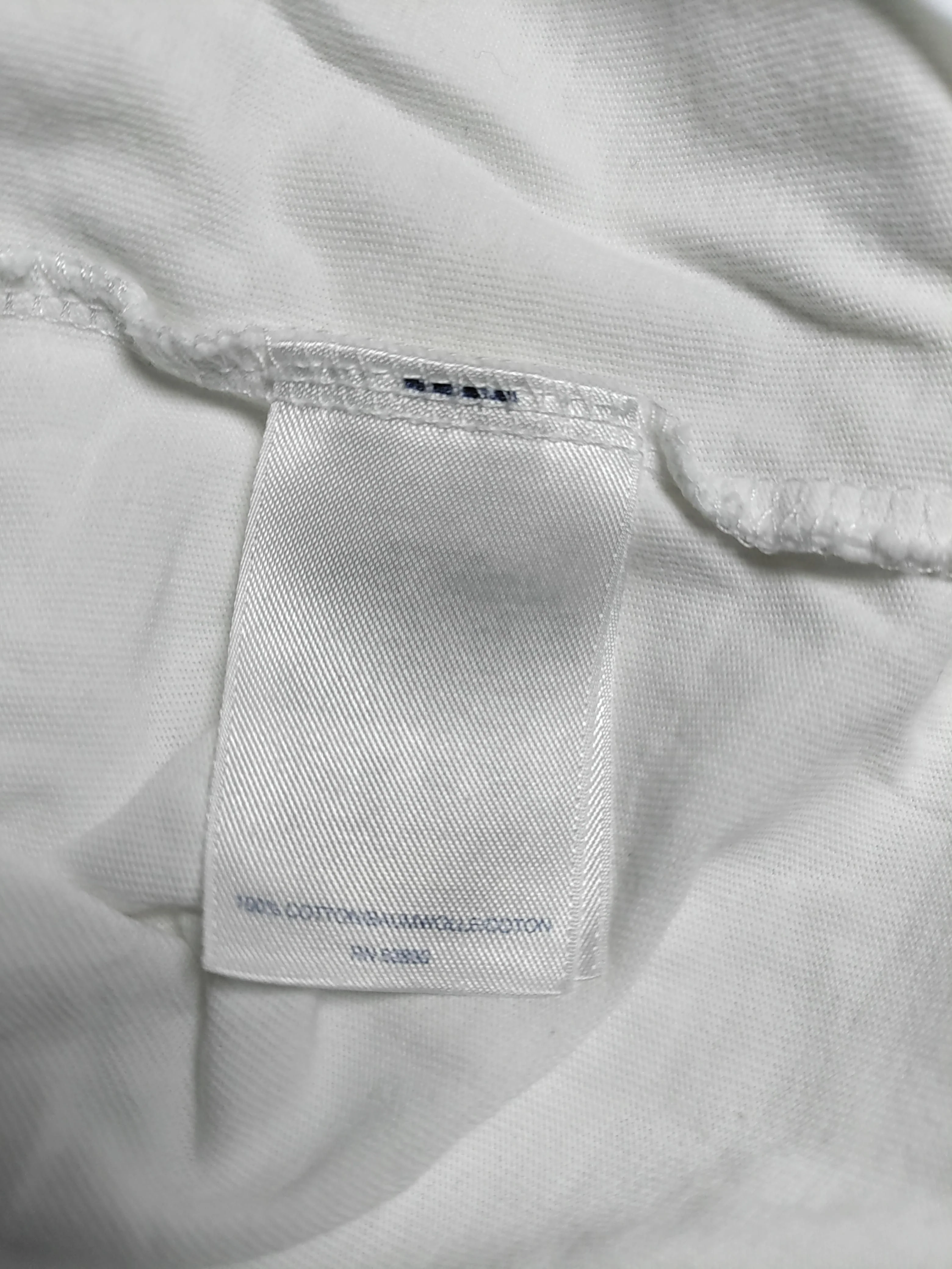 Lands End Men's T-Shirt M White 100% Cotton Basic - Image 6