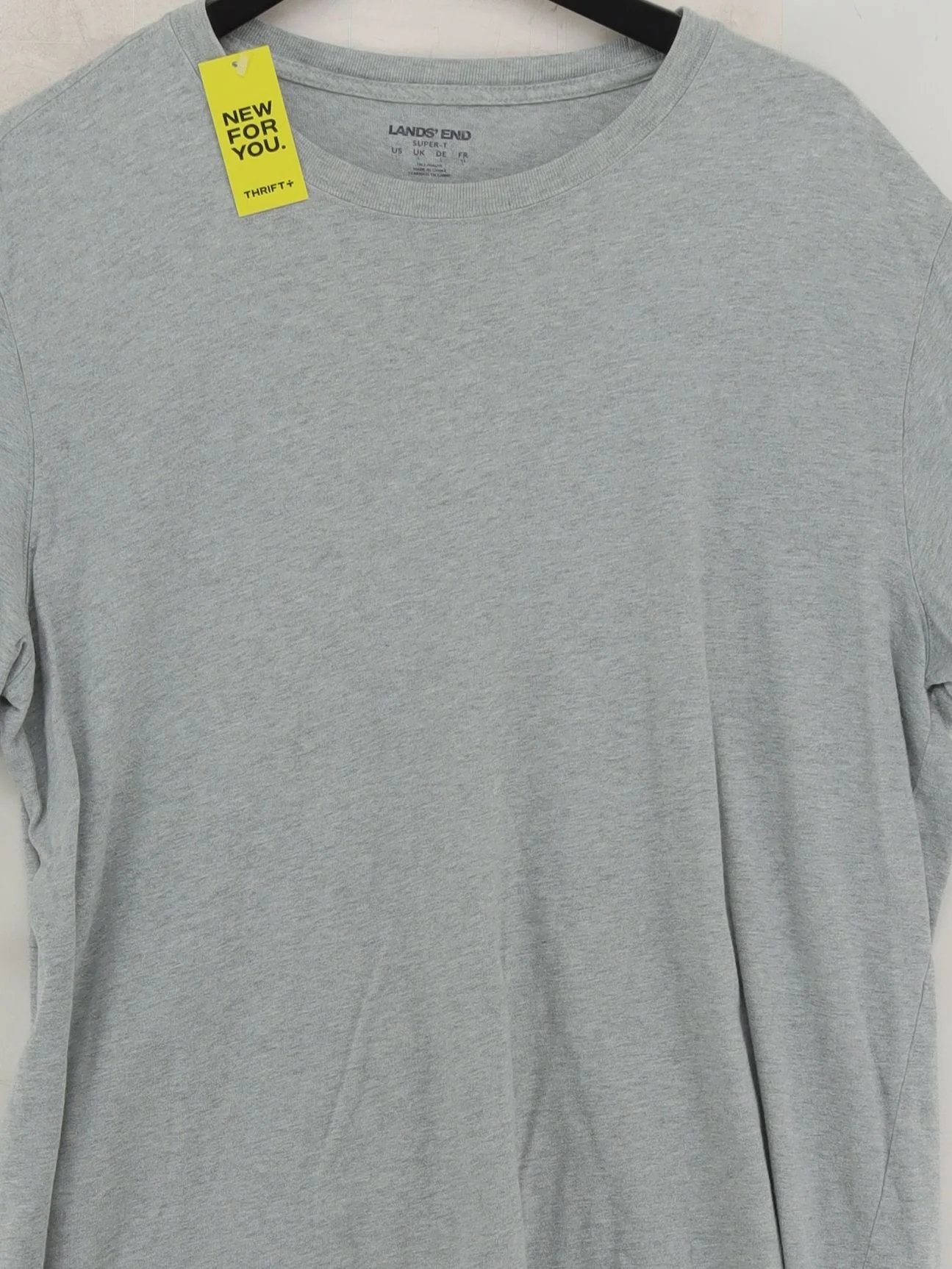 Lands End Men's T-Shirt XL Grey 100% Cotton Basic - Image 3