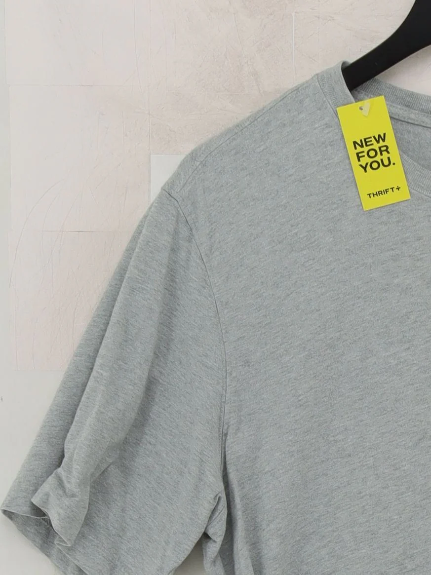 Lands End Men's T-Shirt XL Grey 100% Cotton Basic - Image 4