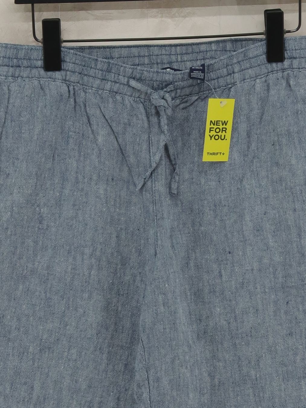 Lands End Men's Trousers M Blue 100% Linen Tapered Chino - Image 3