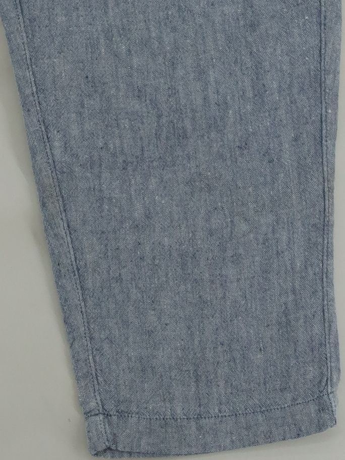 Lands End Men's Trousers M Blue 100% Linen Tapered Chino - Image 4