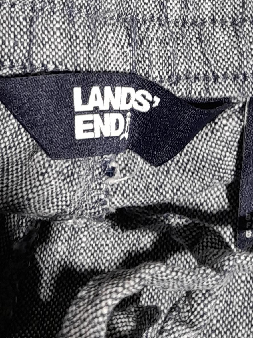 Lands End Men's Trousers M Blue 100% Linen Tapered Chino - Image 5