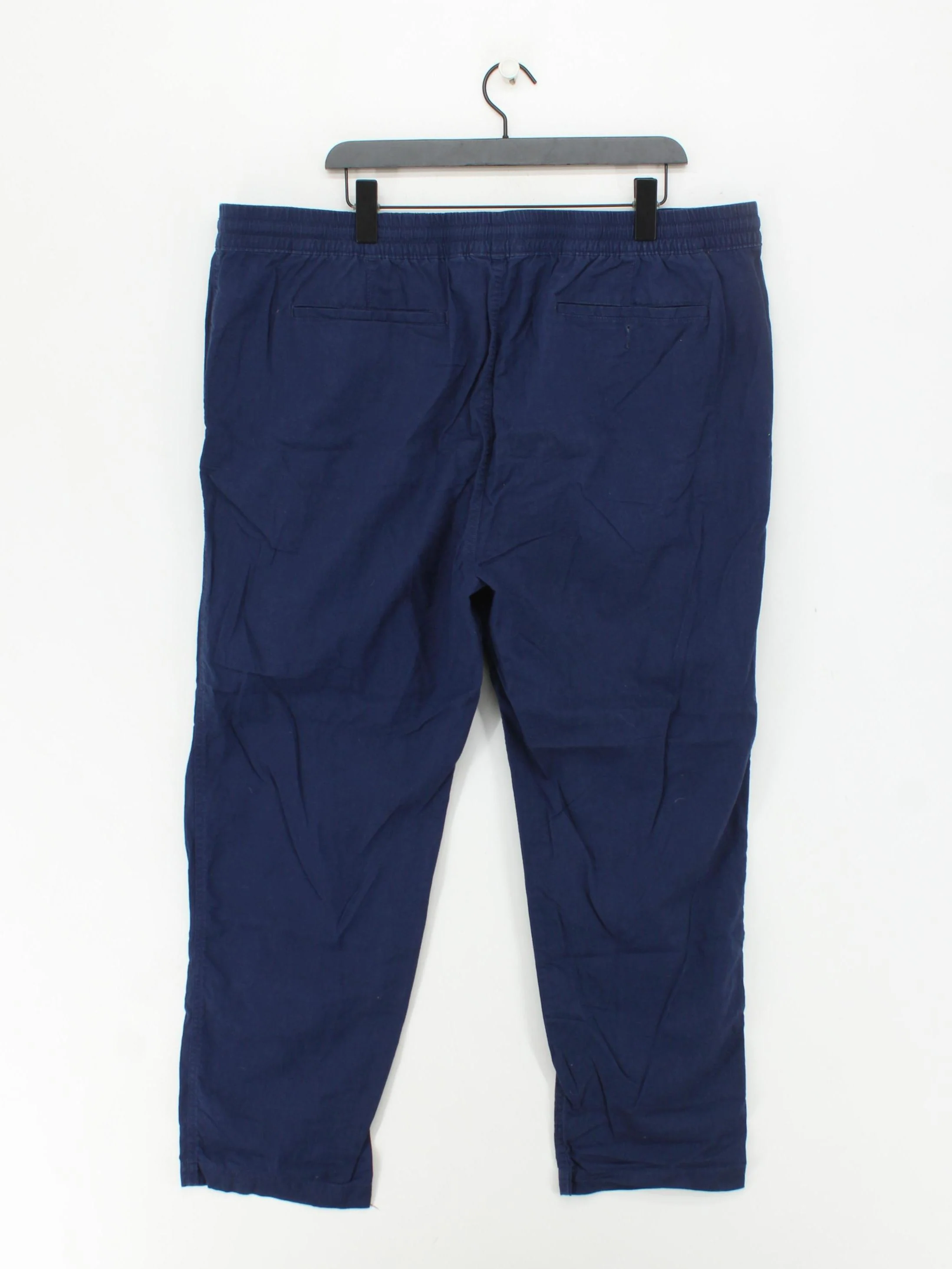 Lands End Men's Trousers XXL Blue Linen with Cotton Tapered Chino - Image 2