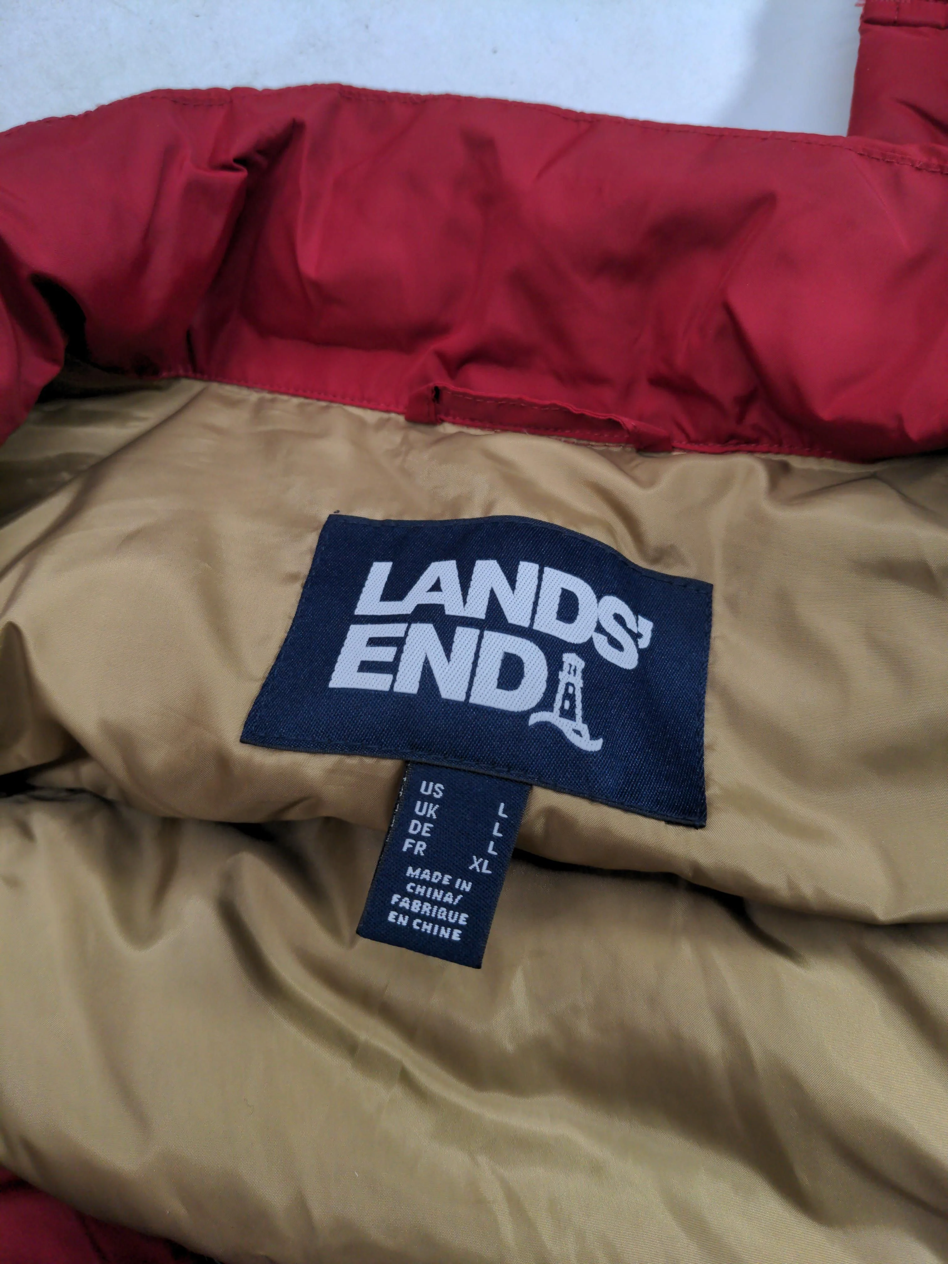 Lands End Parka jacket red - Image 6
