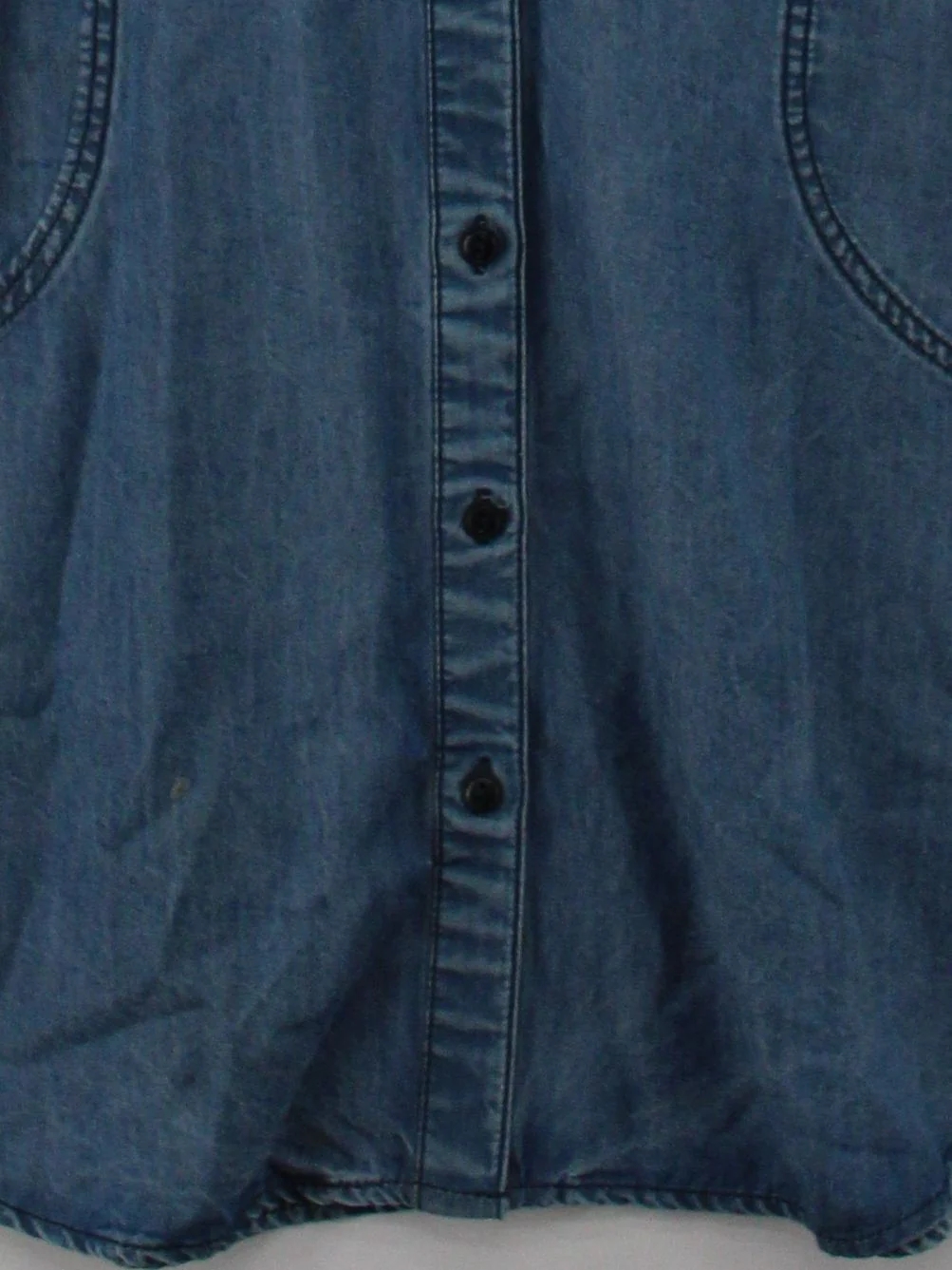 Lands End Shirt Mini Dress UK14 in Blue - Image 4
