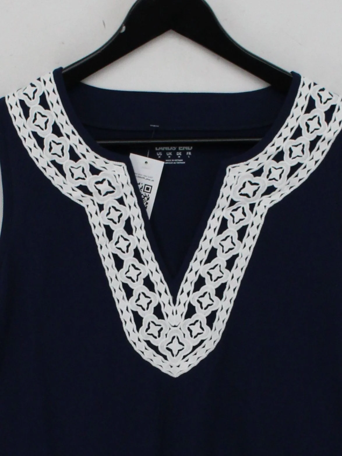 Lands End T-Shirt Mini Dress UK12 in Blue - Image 3
