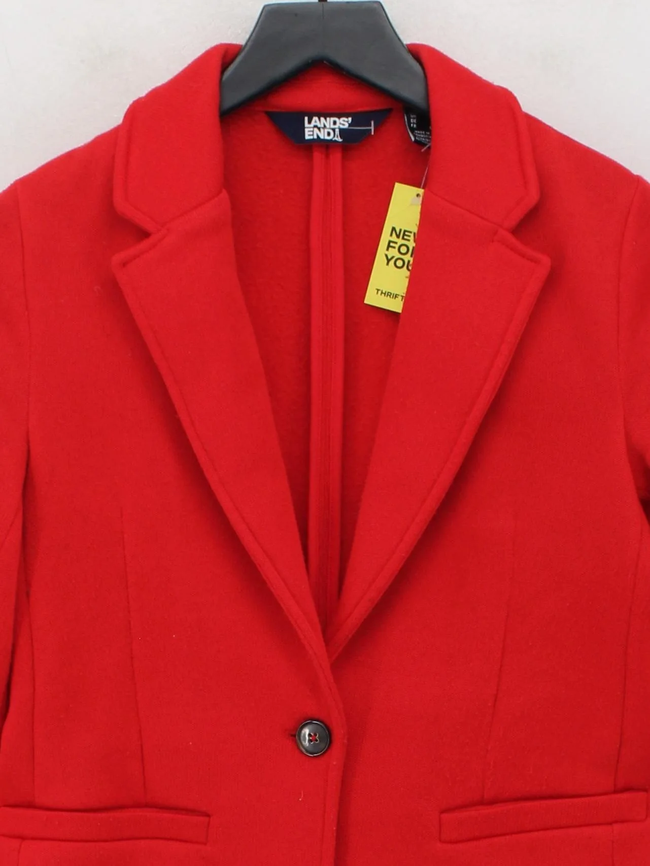Lands End Women's Blazer S Red 100% Polyester Overcoat - Image 3