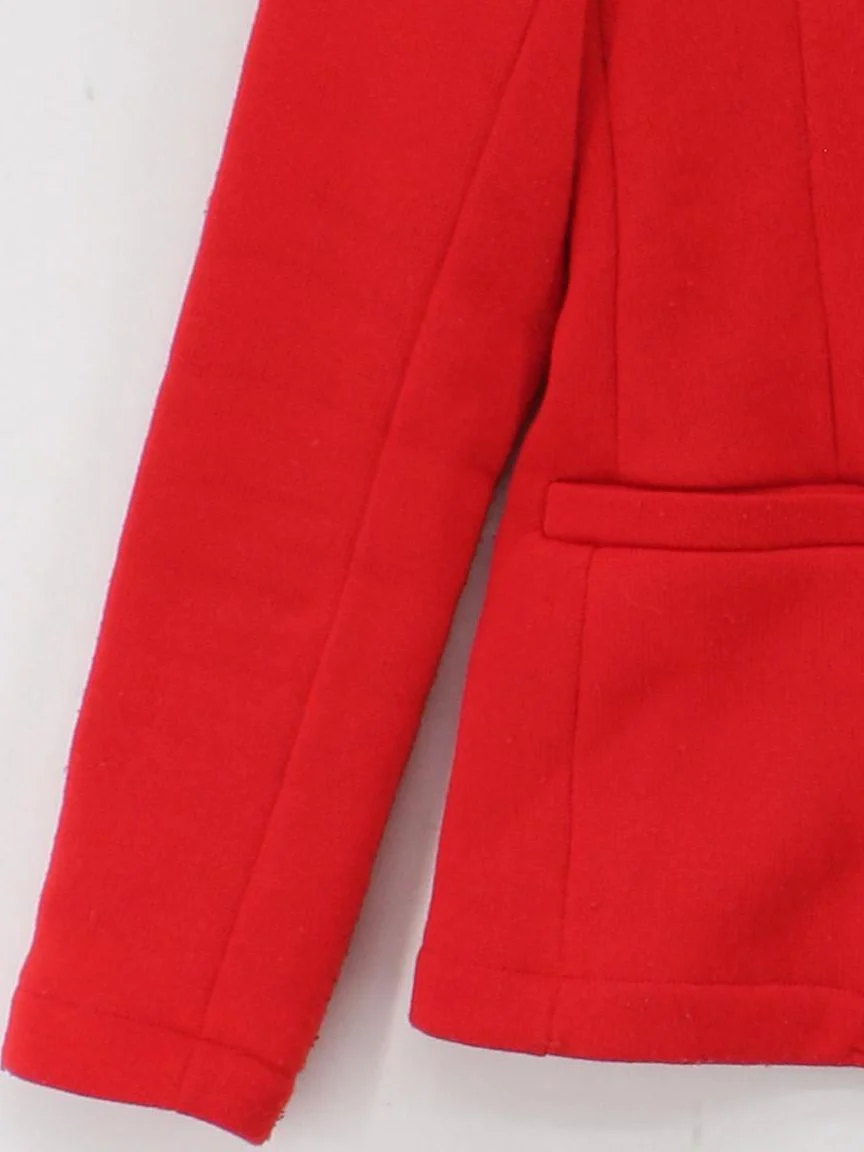 Lands End Women's Blazer S Red 100% Polyester Overcoat - Image 4