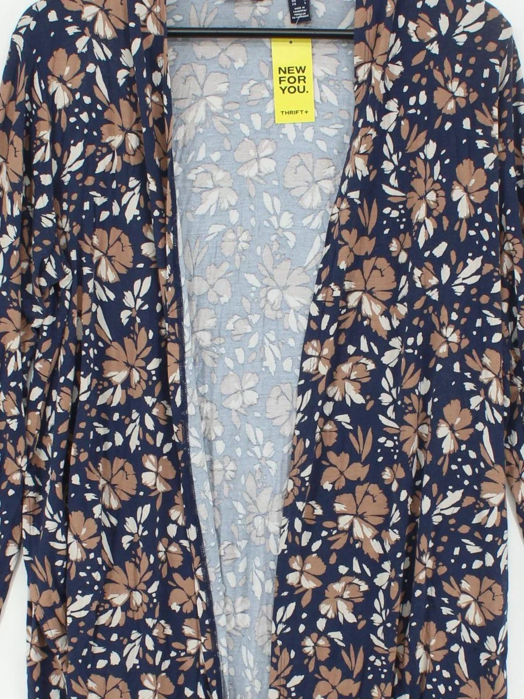 Lands End Women's Cardigan M Multi Floral Rayon with Spandex V-Neck Cardigan - Image 3