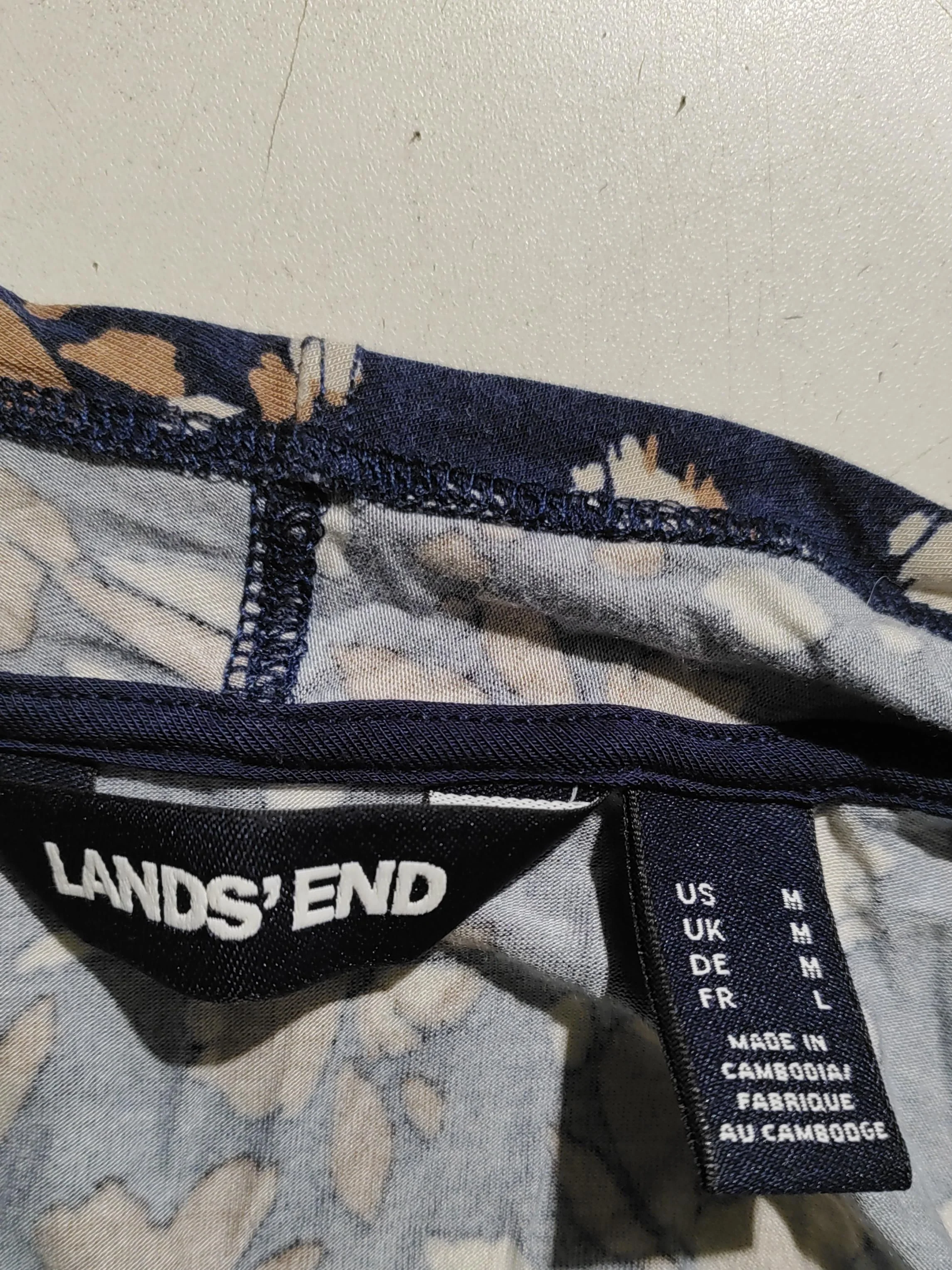 Lands End Women's Cardigan M Multi Floral Rayon with Spandex V-Neck Cardigan - Image 5