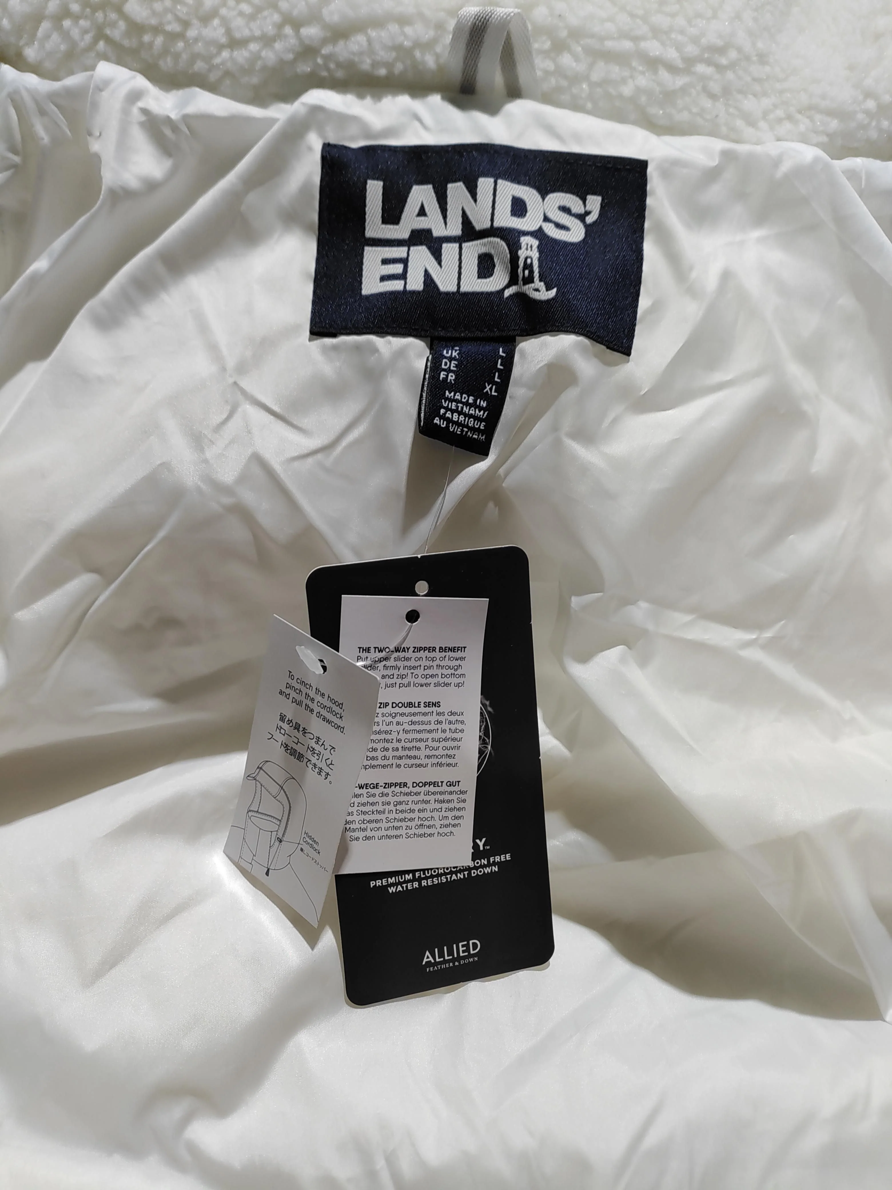 Lands End Women's Coat L White Polyester New with tags - Image 6