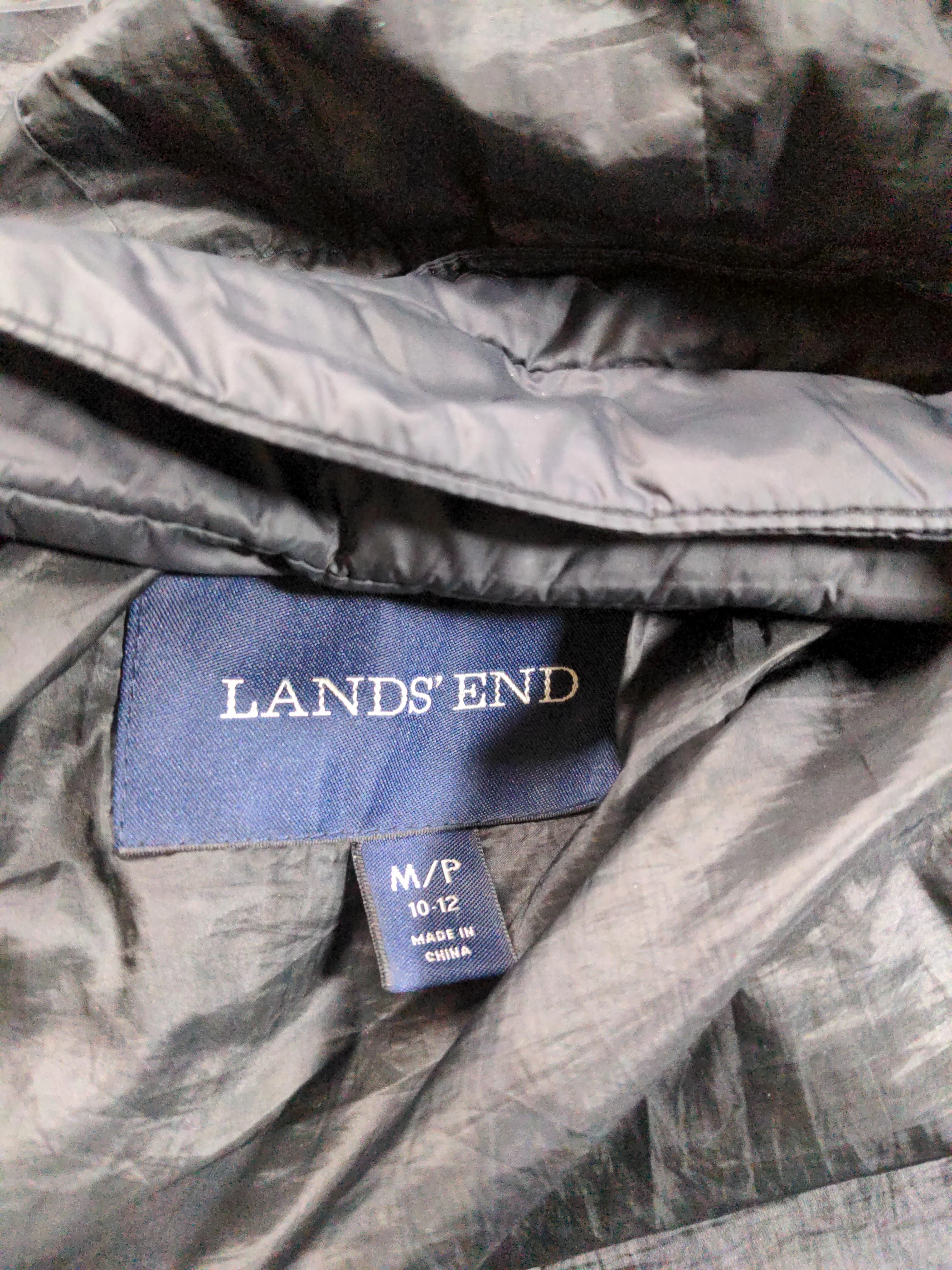 Lands End Women's Coat M Black Nylon with Polyester, Other Puffer Jacket - Image 5