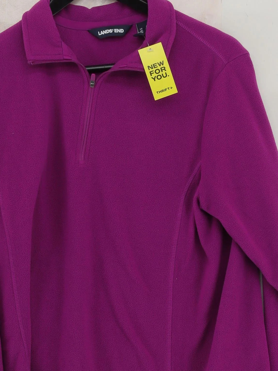 Lands End Women's Hoodie M Purple 100% Polyester Pullover - Image 3
