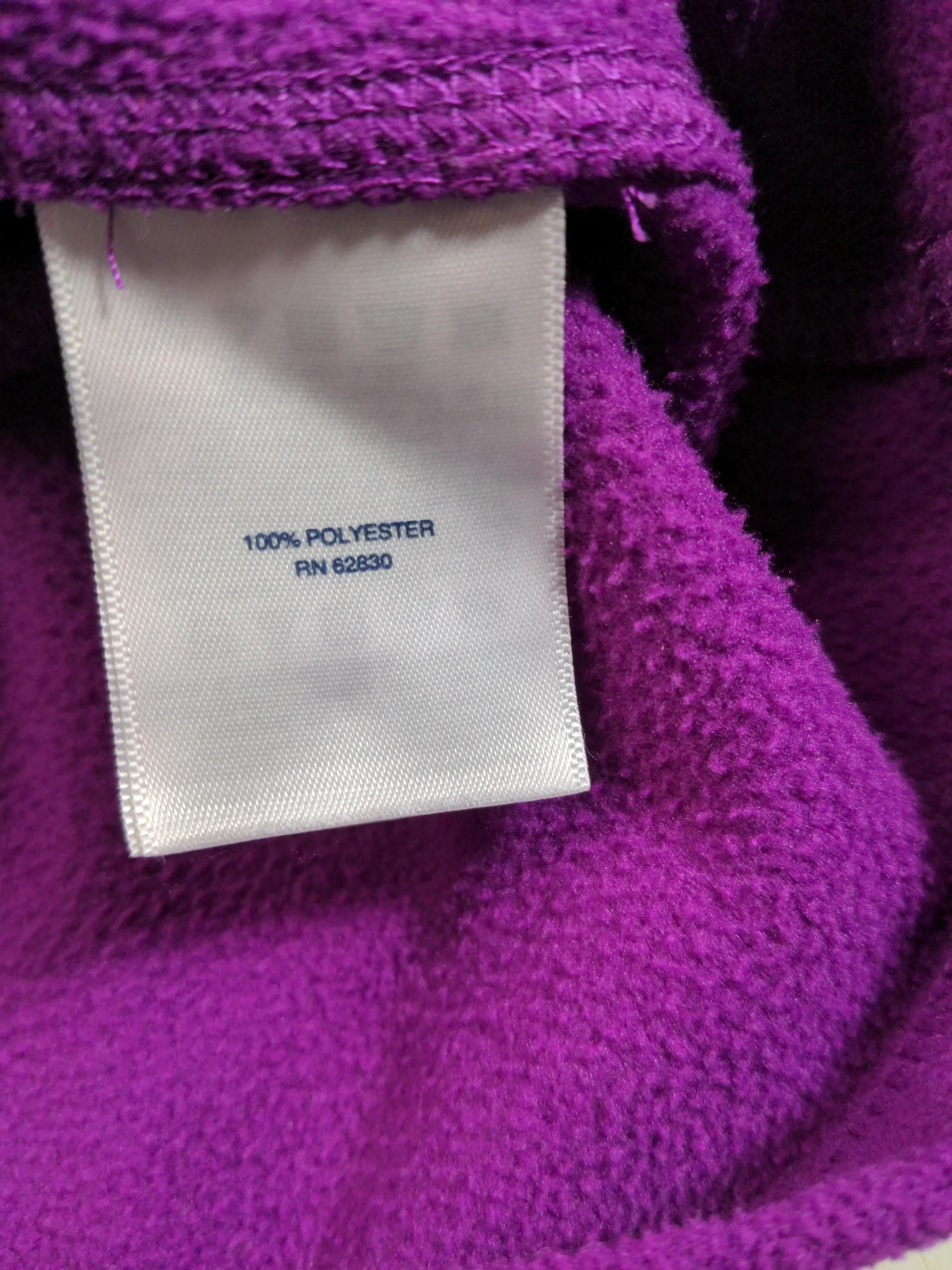Lands End Women's Hoodie M Purple 100% Polyester Pullover - Image 6