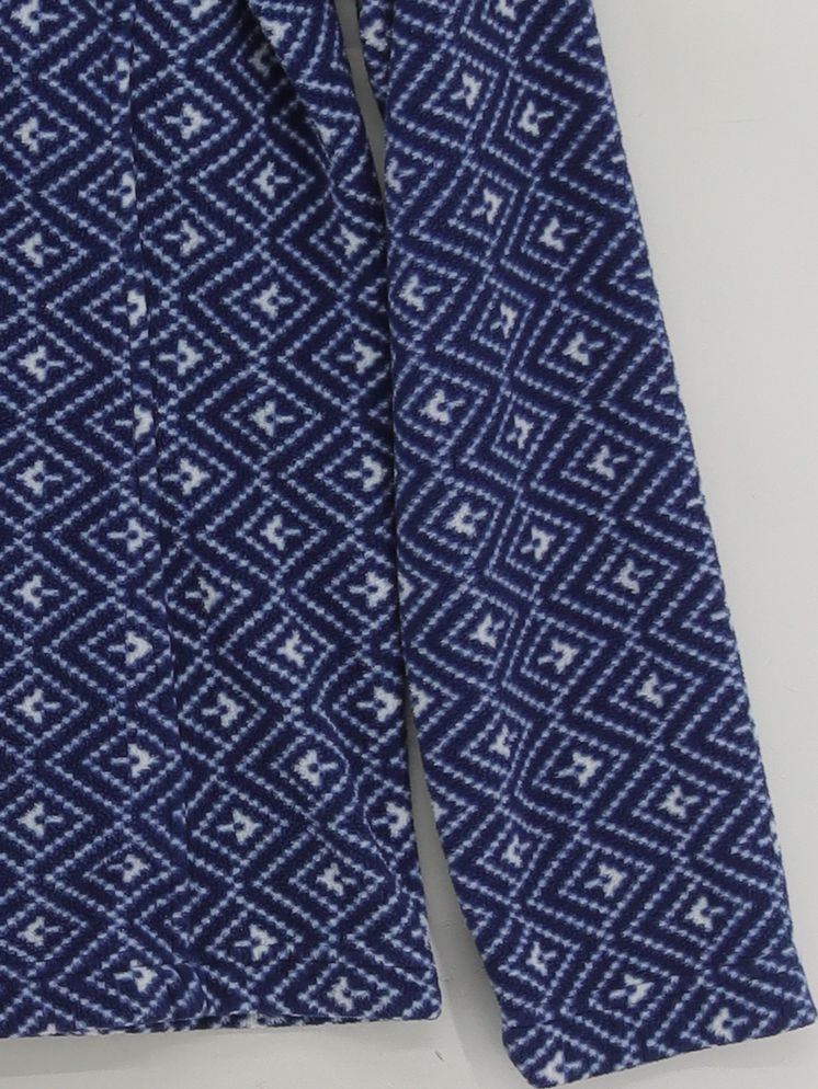 Lands End Women's Hoodie S Blue Geometric 100% Polyester Pullover - Image 4