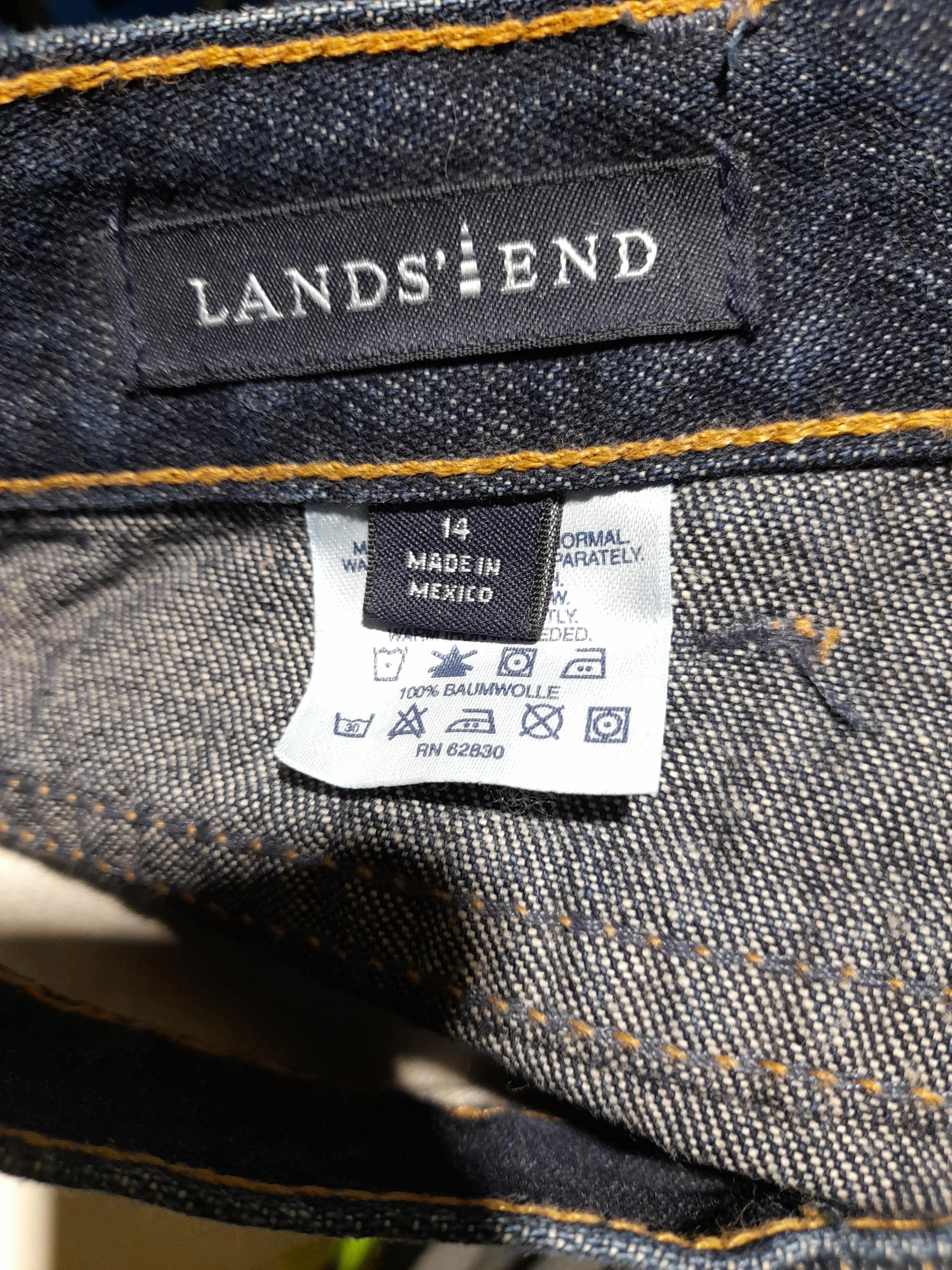Lands End Women's Jeans UK 14 Blue 100% Cotton Straight - Image 5
