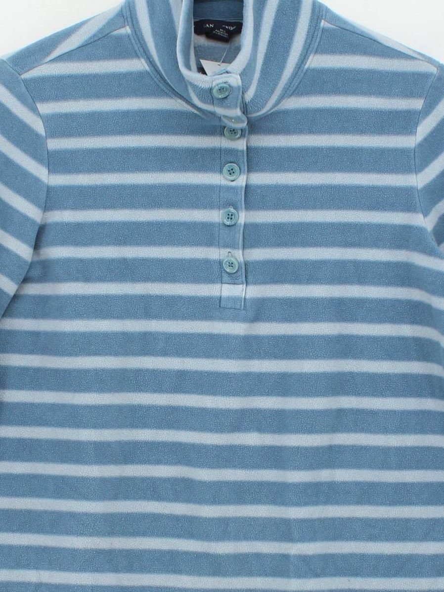 Lands End Women's Jumper M Blue Polyester with Elastane Pullover - Image 3