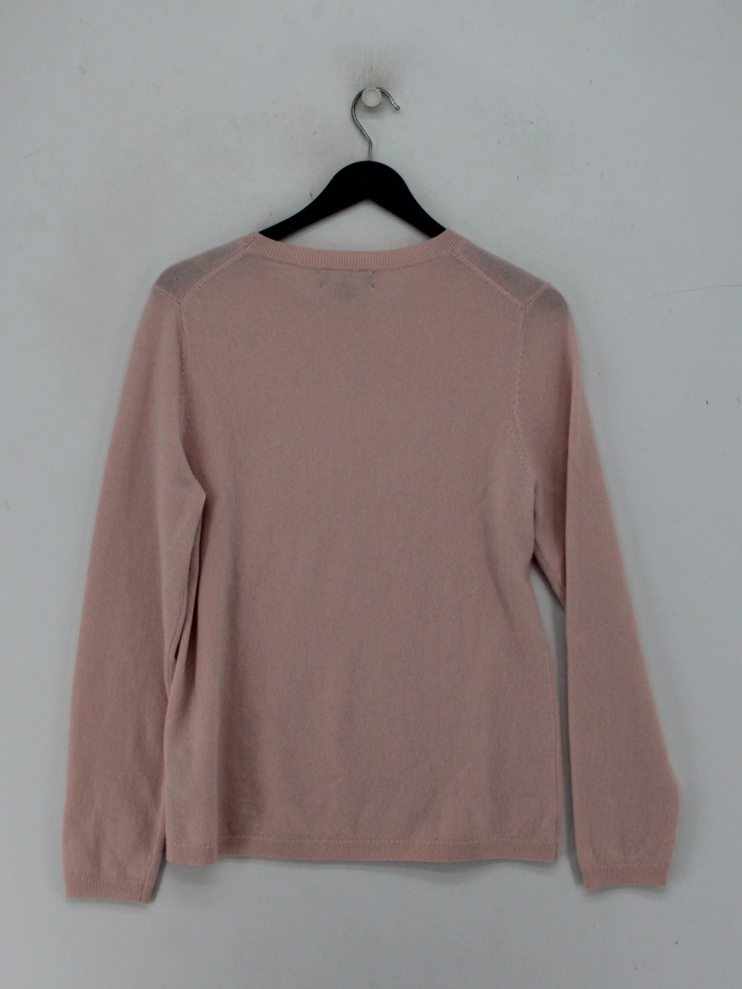 Lands End Women's Jumper M Pink 100% Cashmere Round Neck Pullover - Image 2