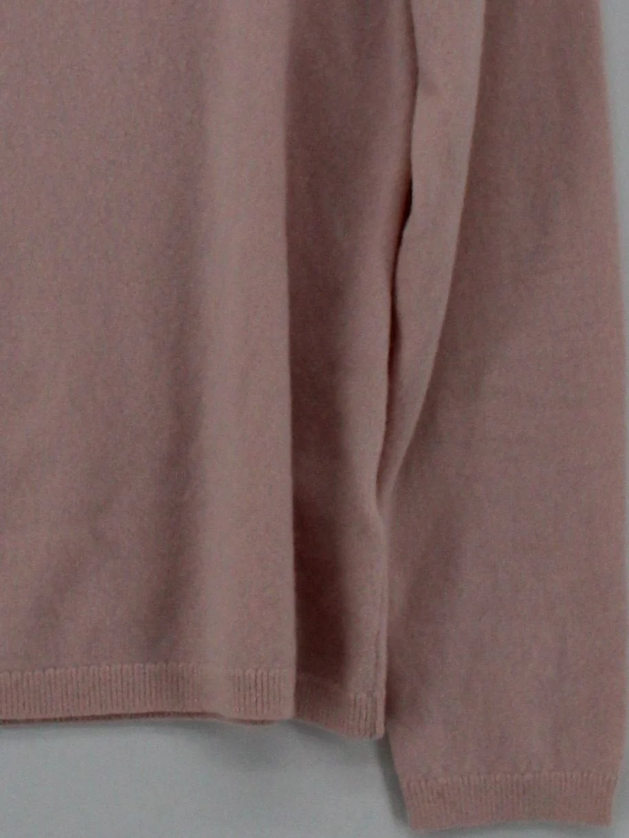 Lands End Women's Jumper M Pink 100% Cashmere Round Neck Pullover - Image 4