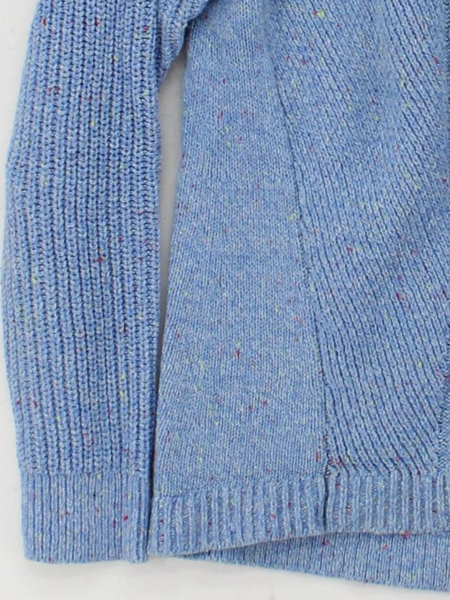 Lands End Women's Jumper S Blue Cotton with Acrylic, Nylon Round Neck Pullover - Image 4