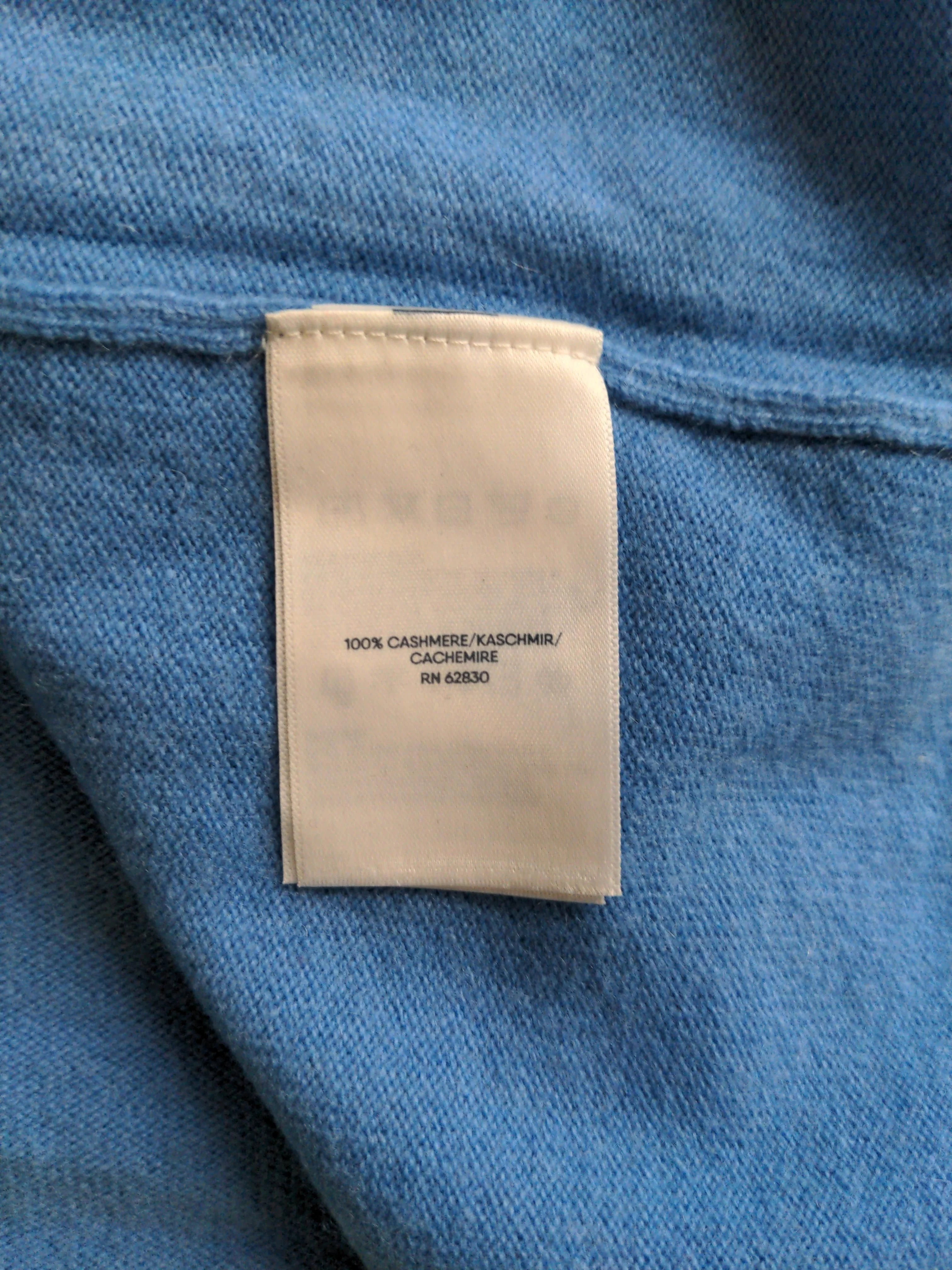 Lands End Women's Jumper UK 16 Blue 100% Cashmere V-Neck Pullover - Image 6