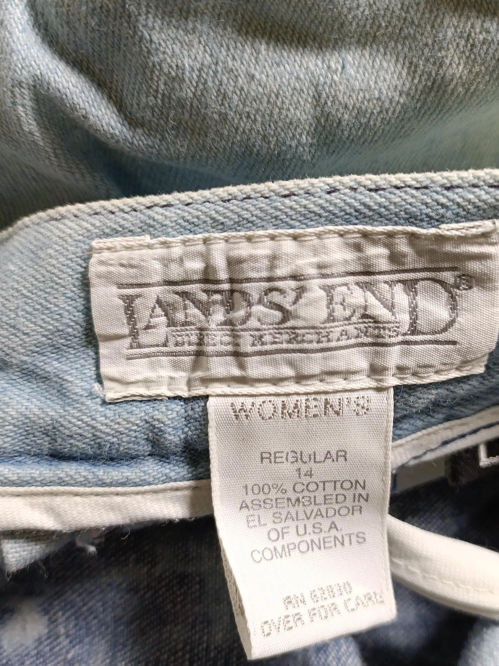 Lands End Women's Mini Skirt UK 14 Blue 100% Cotton Short Mini - Image 5