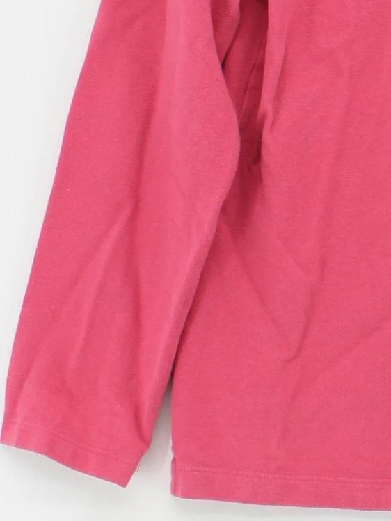 Lands End Women's Polo M Pink 100% Cotton Long Sleeve Collared Basic - Image 4
