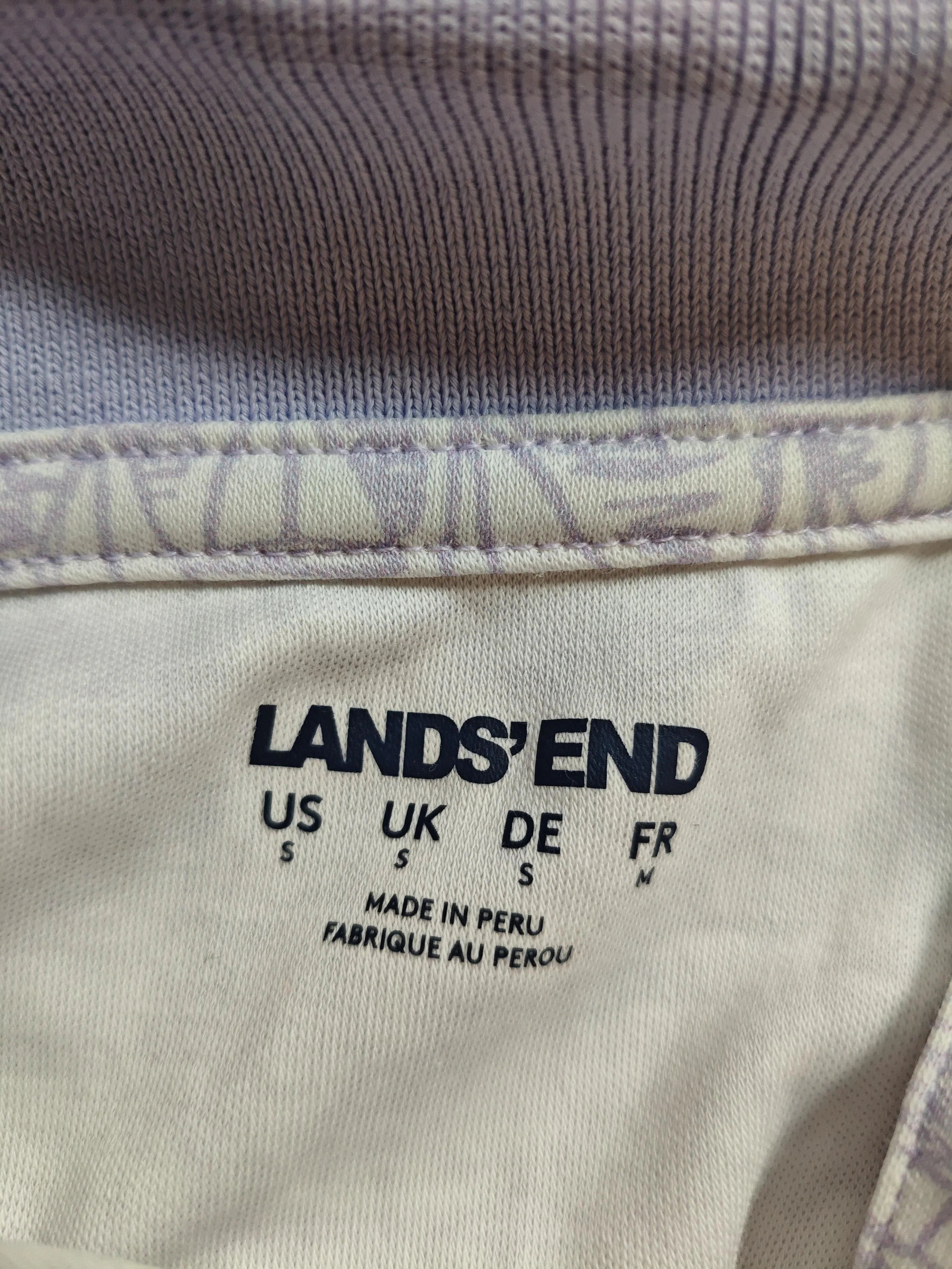 Lands End Women's Polo S Purple Cotton with Spandex Short Sleeve Collared Basic - Image 5