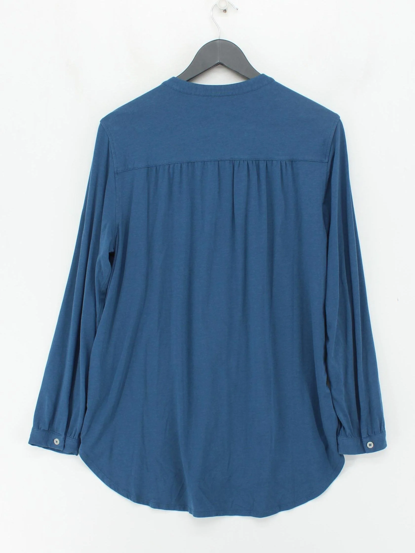 Lands End Women's Shirt M Blue Cotton with Viscose, Elastane Basic - Image 2