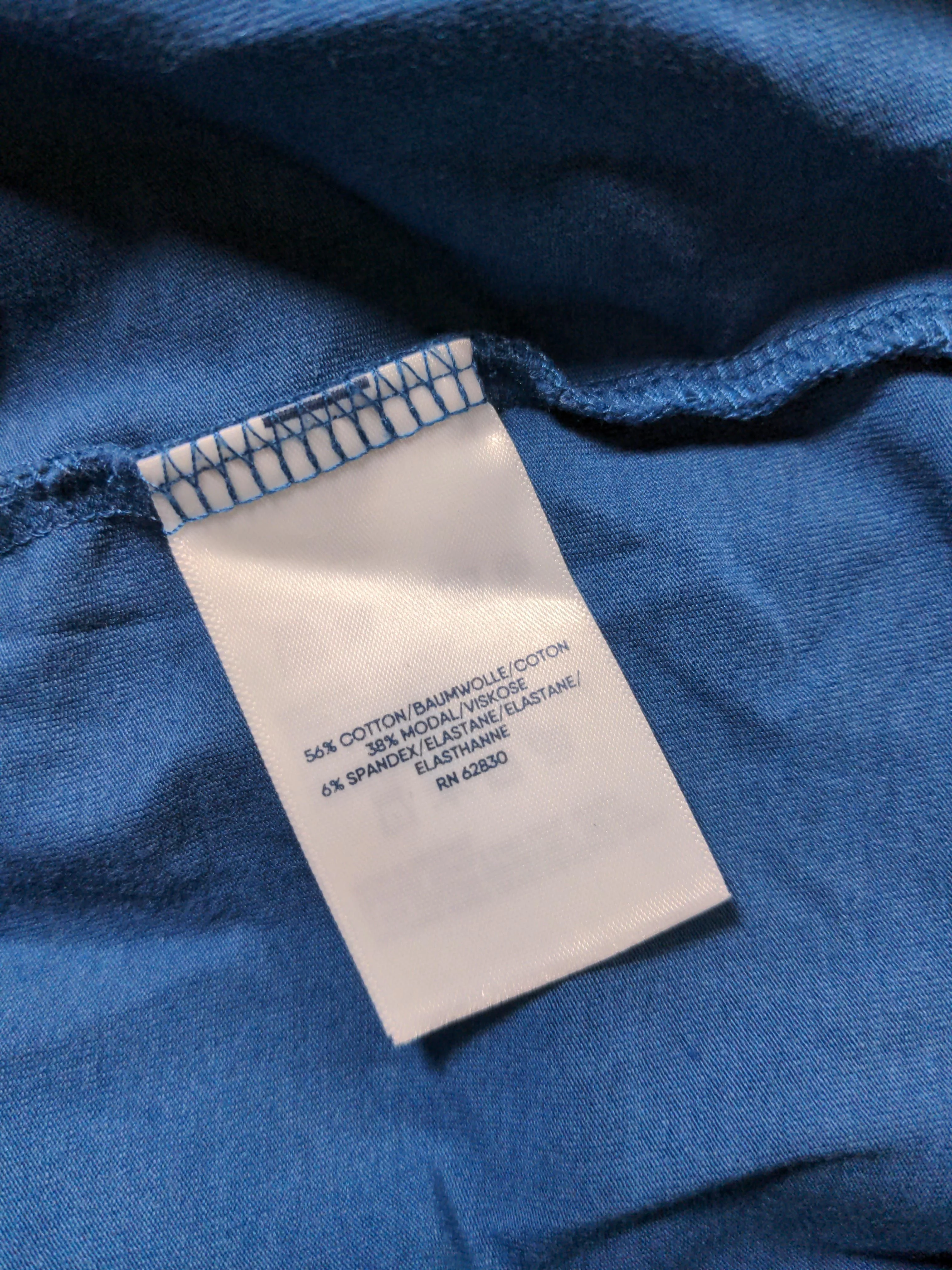 Lands End Women's Shirt M Blue Cotton with Viscose, Elastane Basic - Image 6