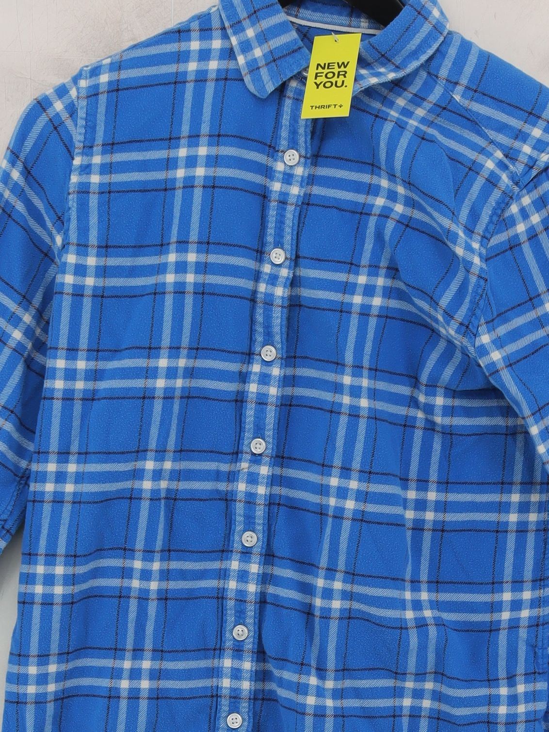 Lands End Women's Shirt UK 12 Blue 100% Cotton Basic - Image 3