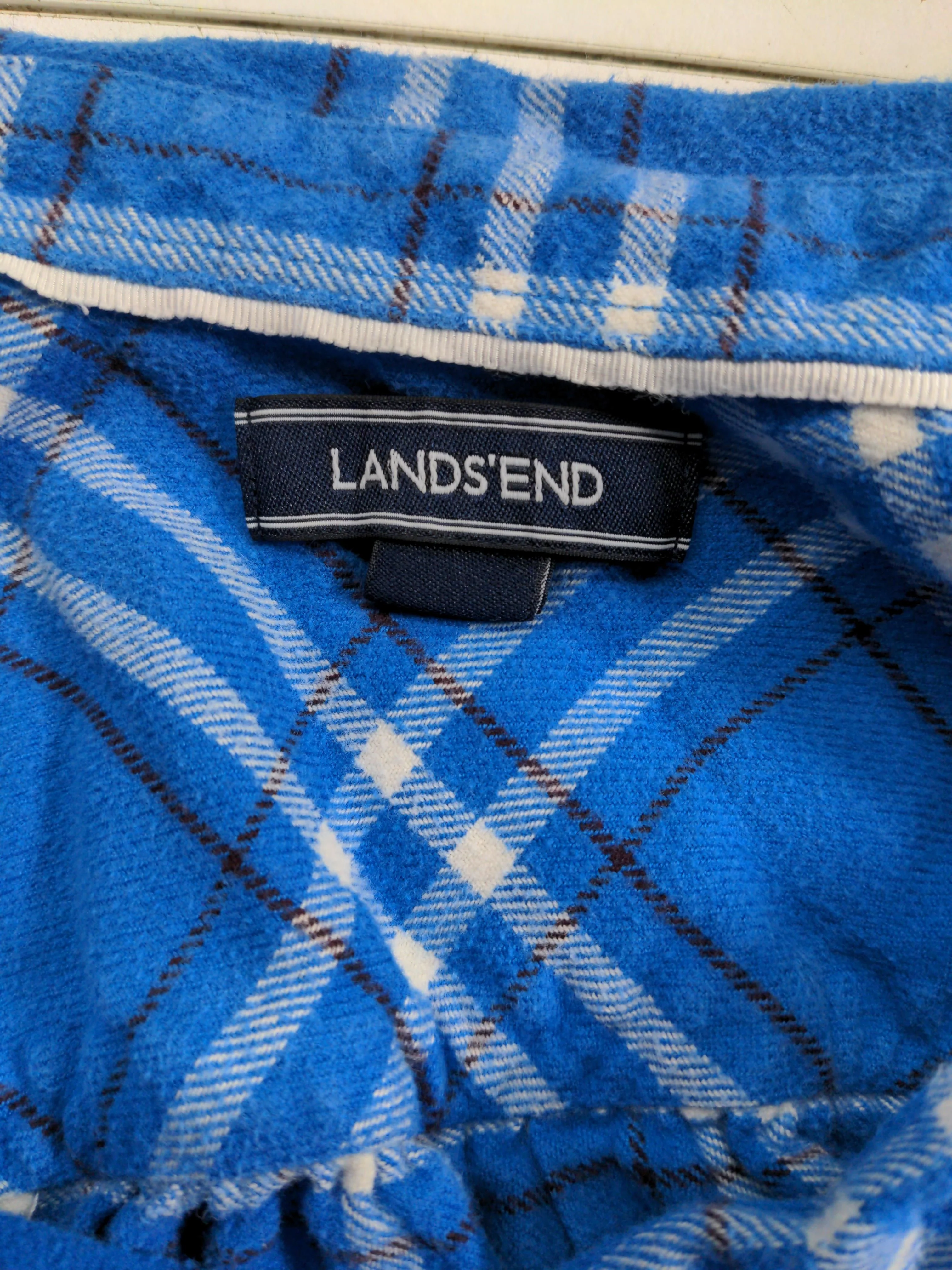 Lands End Women's Shirt UK 12 Blue 100% Cotton Basic - Image 6