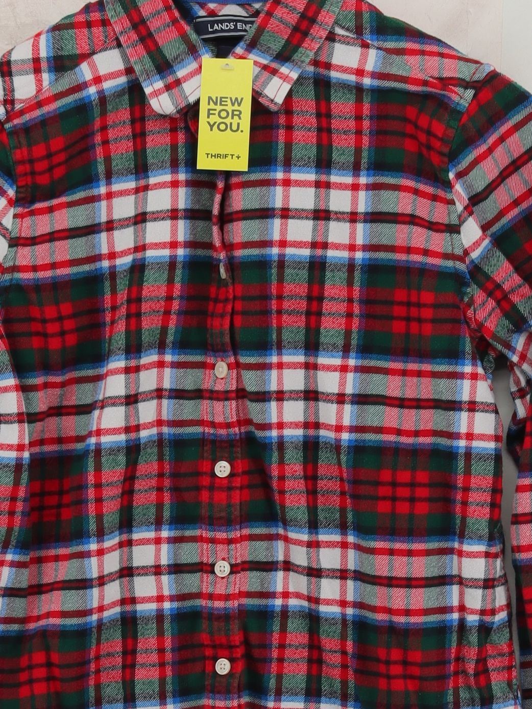 Lands End Women's Shirt UK 12 Multi 100% Cotton Basic - Image 3