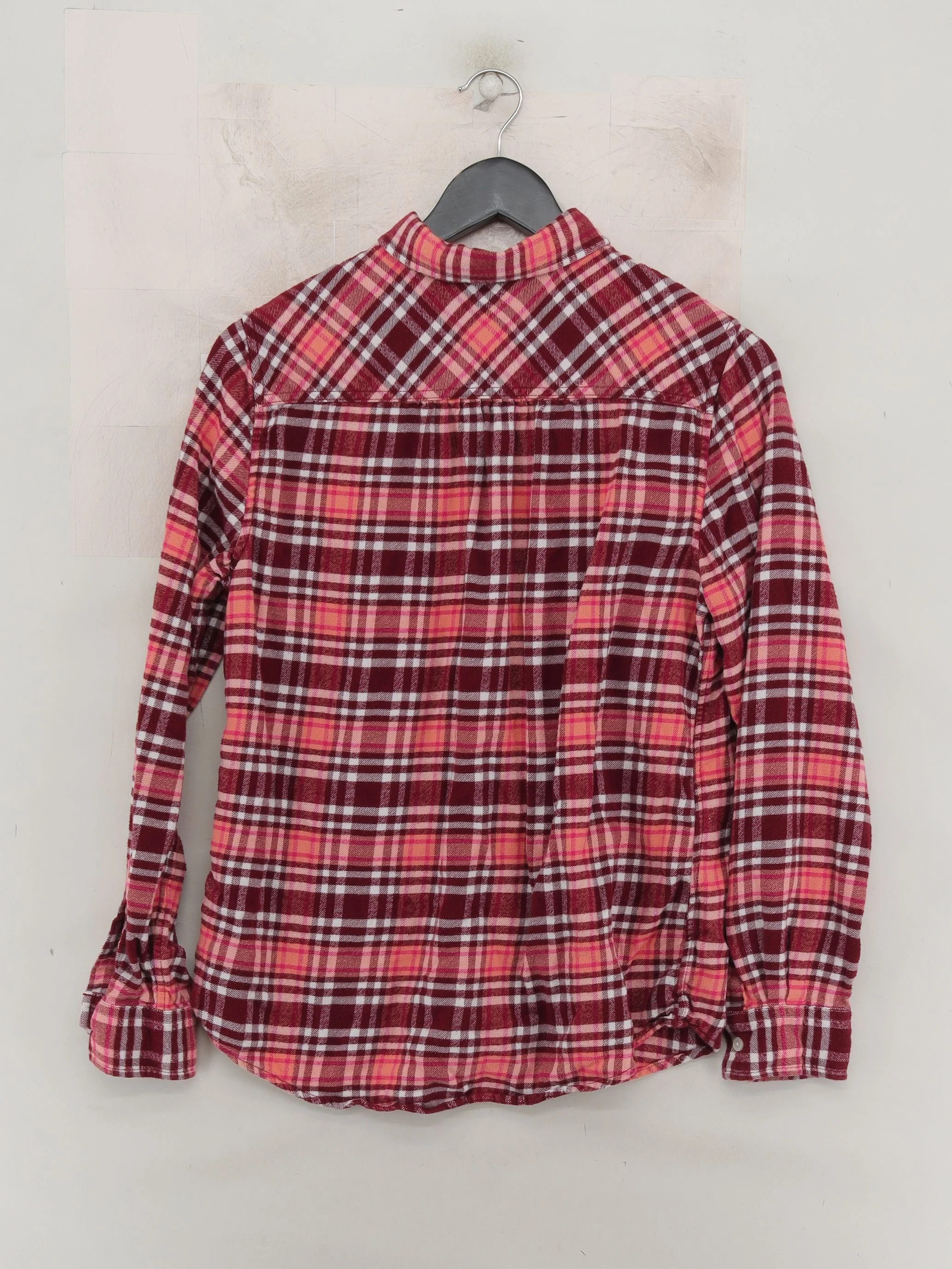 Lands End Women's Shirt UK 12 Red 100% Cotton Basic - Image 2