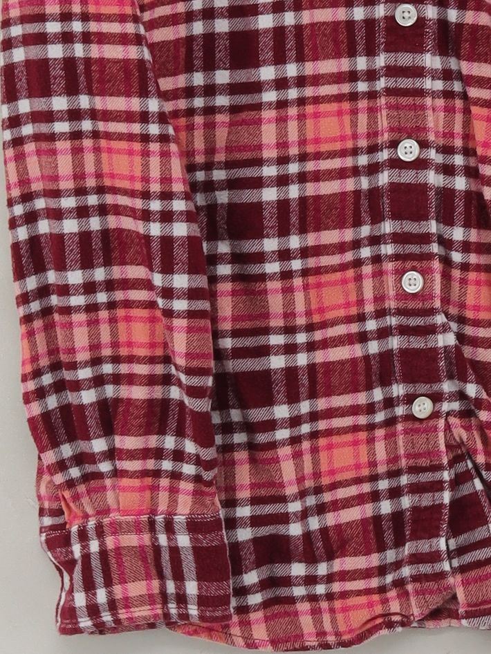 Lands End Women's Shirt UK 12 Red 100% Cotton Basic - Image 4