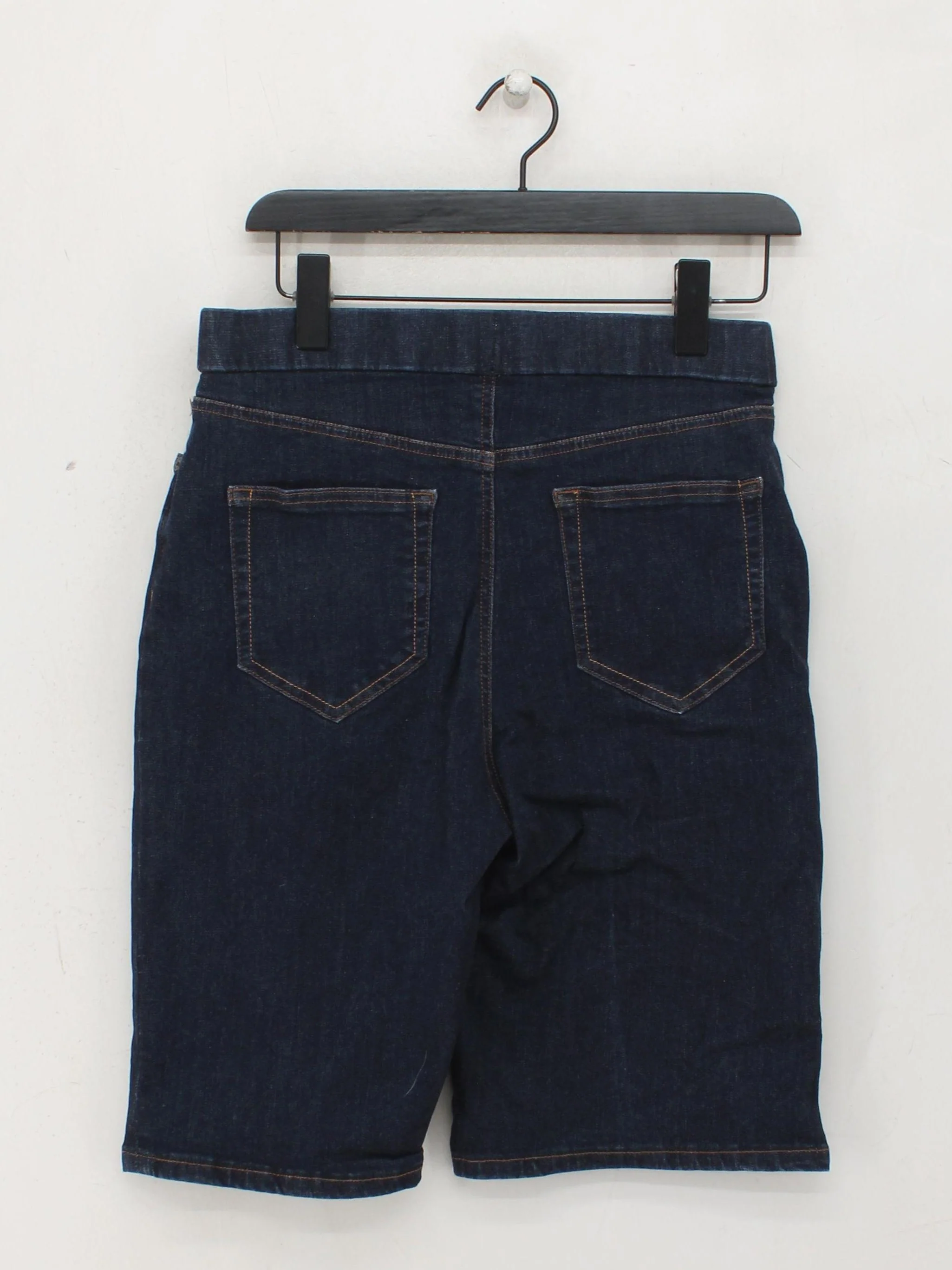 Lands End Women's Shorts UK 14 Blue Cotton with Elastane Sweat - Image 2