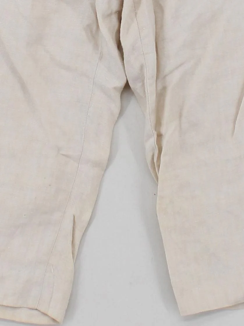 Lands End Women's Shorts UK 8 Cream 100% Linen Sweat - Image 4